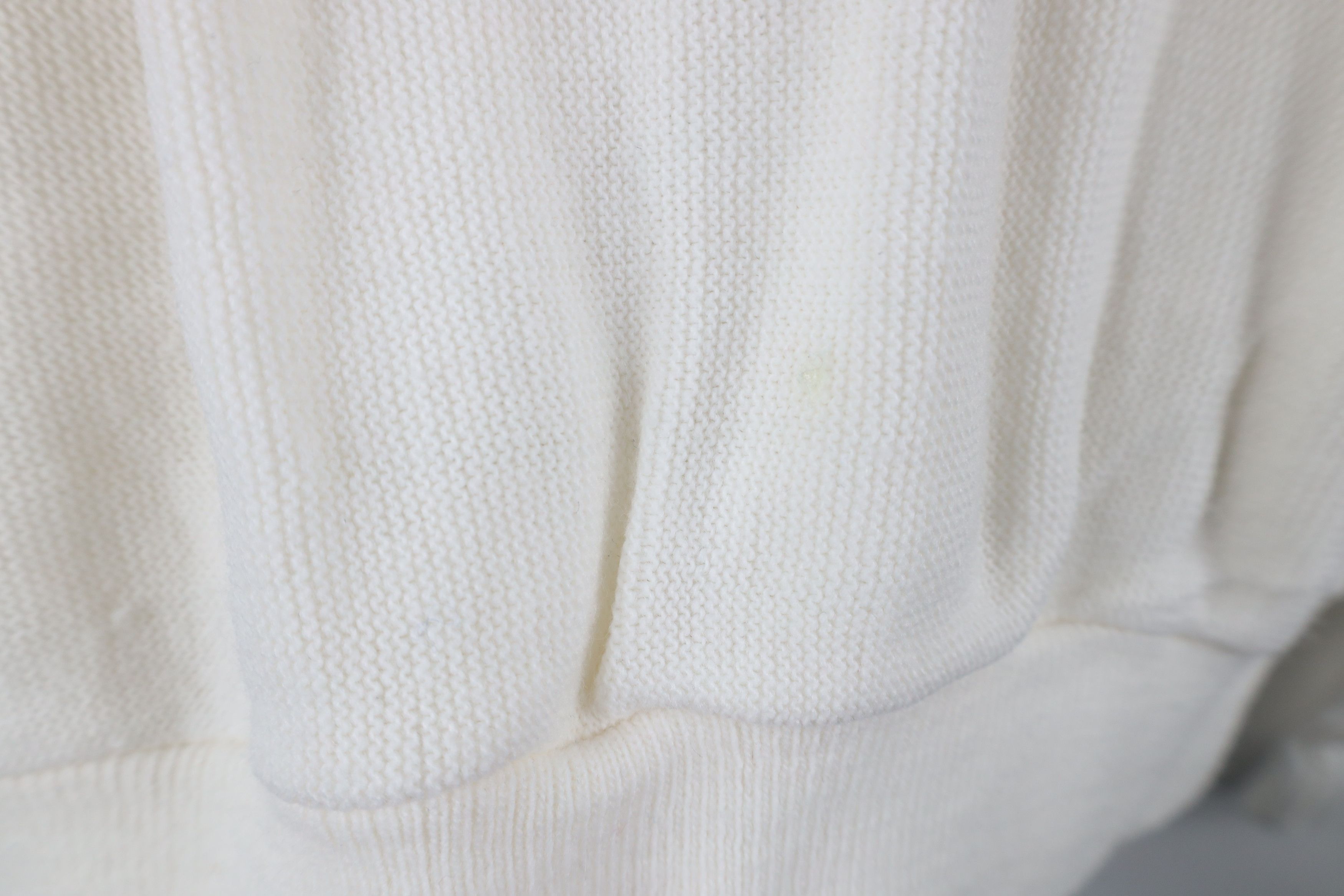 Vintage Vintage 70s Streetwear Blank Knit Cardigan Sweater White USA Size US XL / EU 56 / 4 - 10 Thumbnail