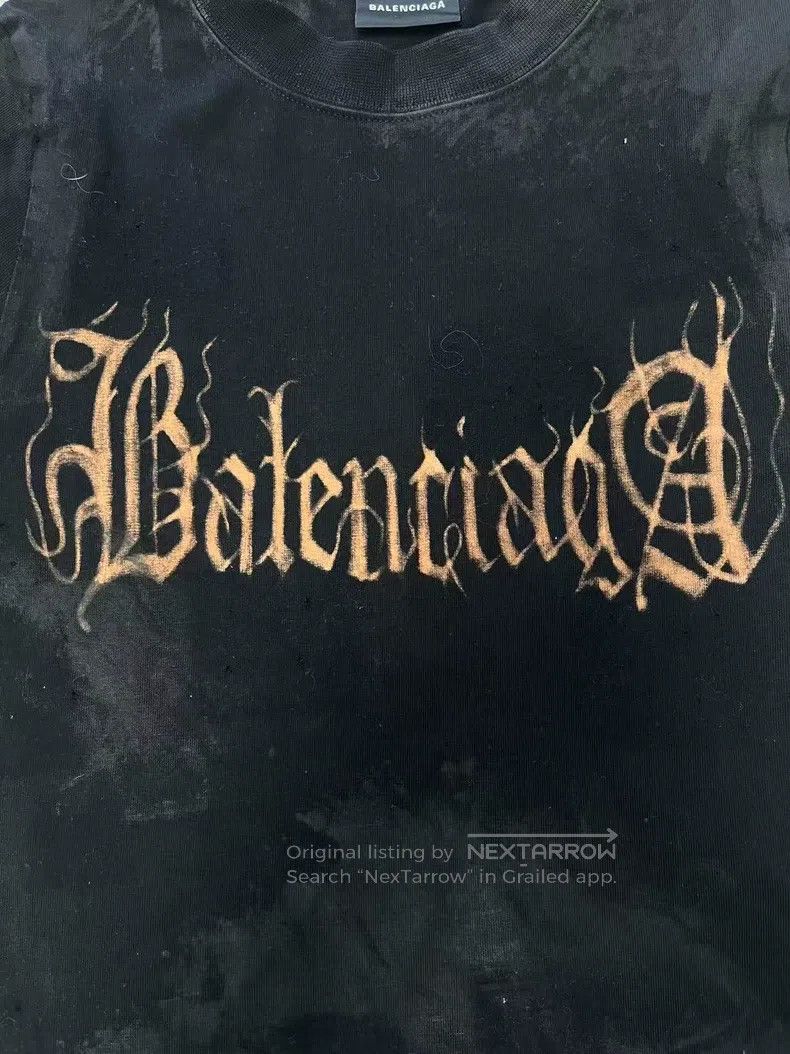 Other Balenciaga Abstract Logo Letter Pattern Printed Short Slee Size S / US 4 / IT 40 - 3 Thumbnail