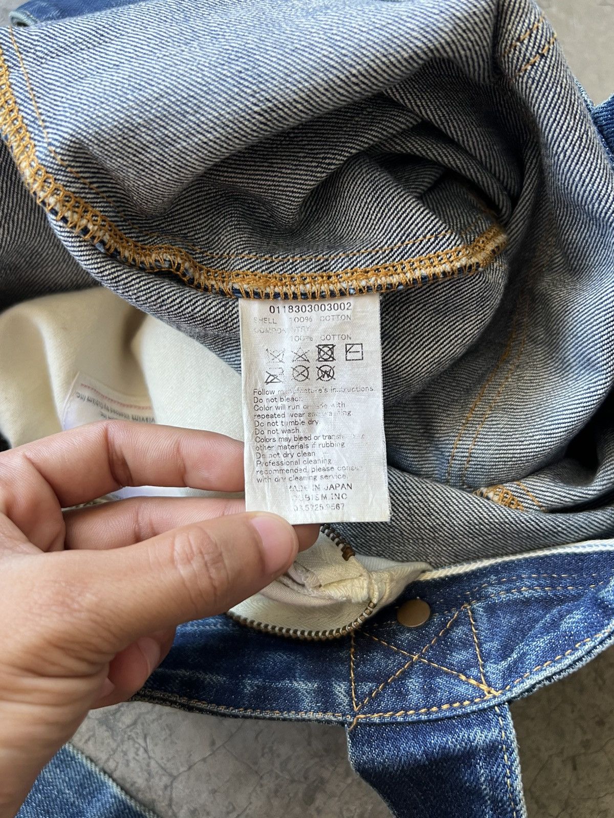 Visvim Visvim - S/S18 Dry Denim Tote Bag Size ONE SIZE - 13 Thumbnail