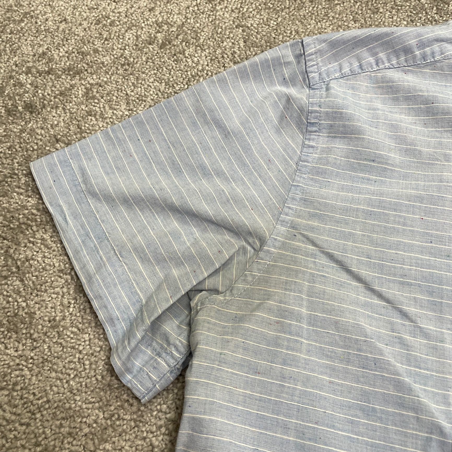 Tommy Hilfiger Tommy Hilfiger Classic Fit Shirt Men L Blue White Stripe Short Sleeve Casual Size US L / EU 52-54 / 3 - 5 Thumbnail