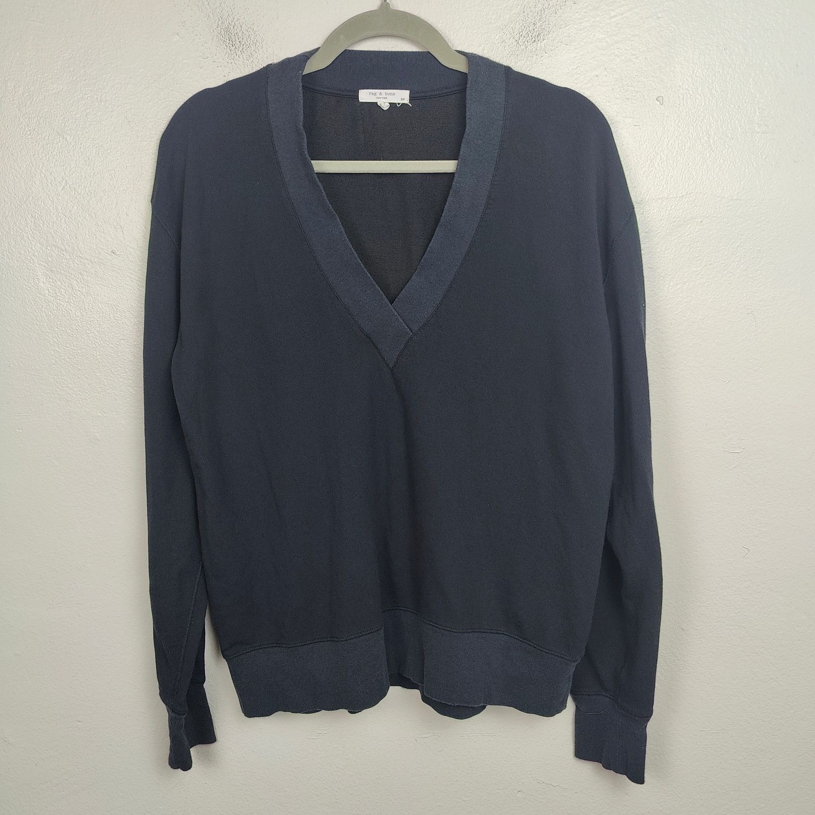 Rag & Bone Rag & Bone V-Neck Top Womens Small Black Knit Boxy Size S / US 4 / IT 40 - 1 Thumbnail