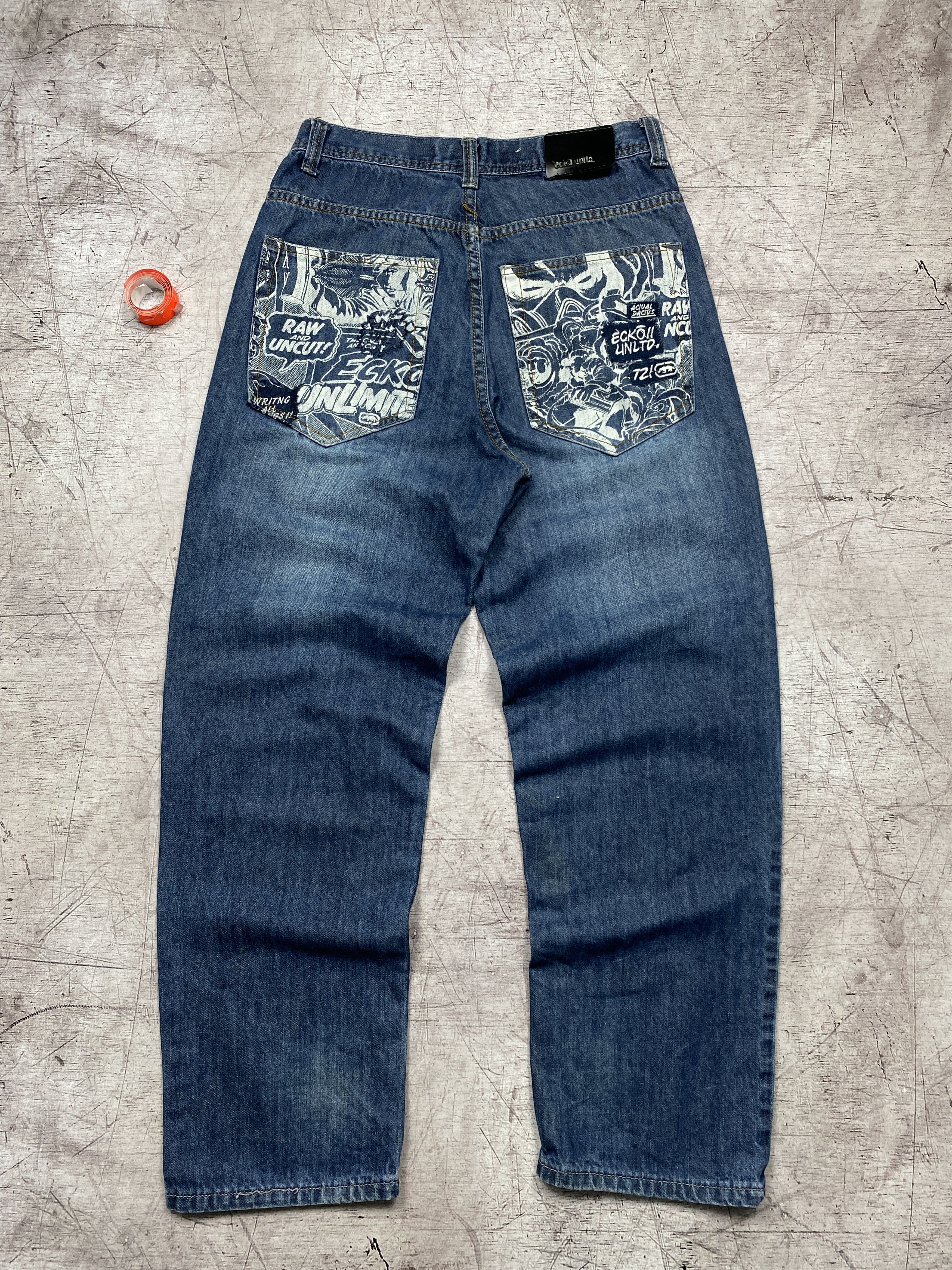 Ecko Vintage Mens Denim Rap Pants Hip Hop Jeans