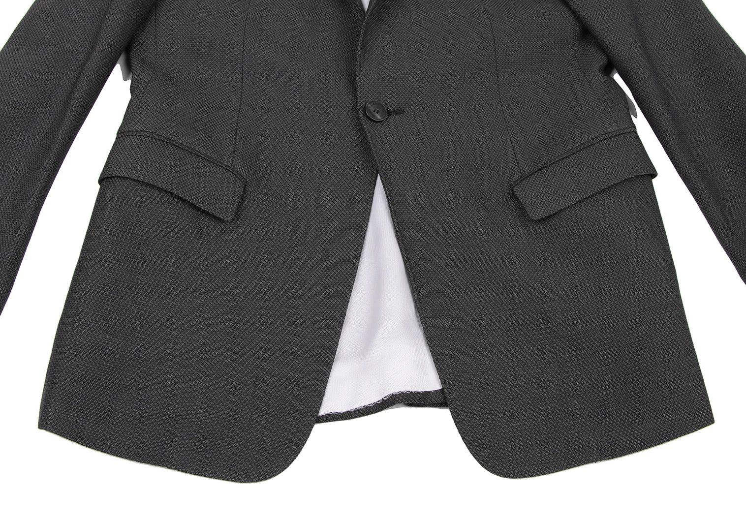 Emporio Armani Charcoal 1-Button Jacket in Excellent Condition Size US S / EU 44-46 / 1 - 6 Thumbnail