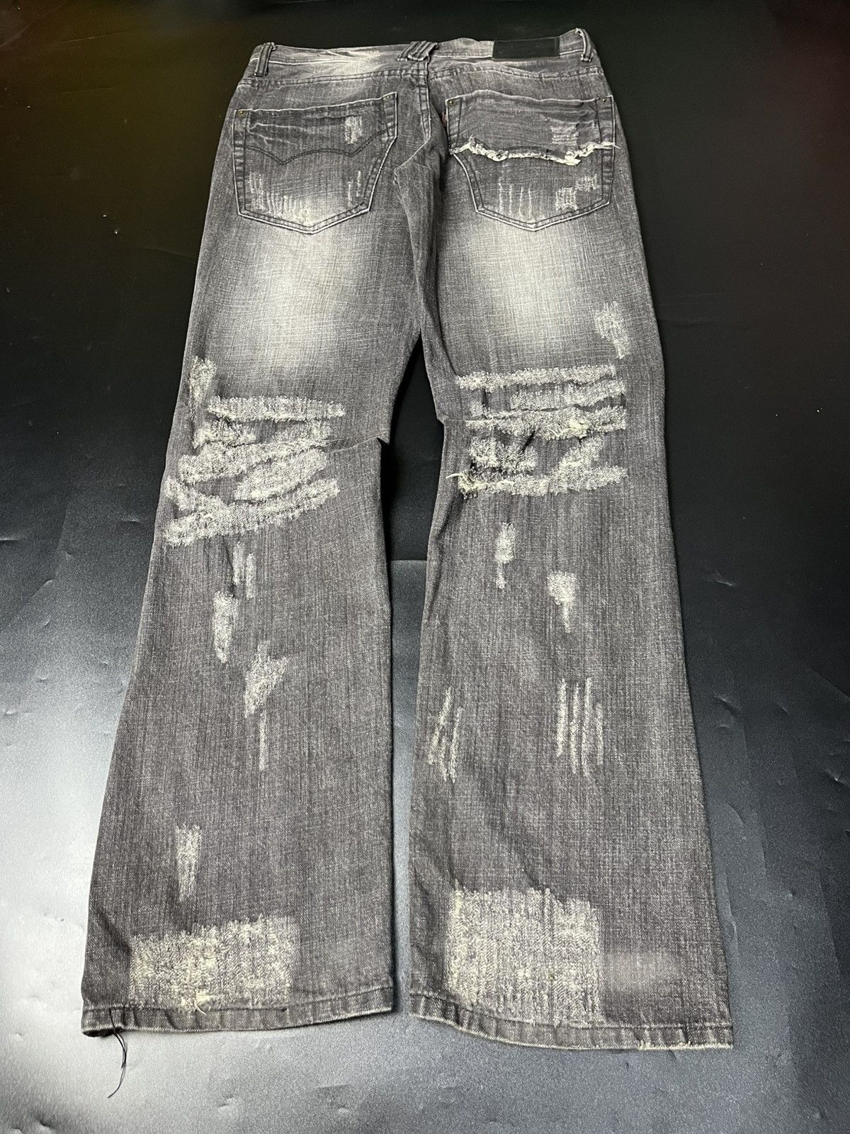 If Six Was Nine × Japanese Brand × Le Grande Bleu (L.G.B.) Japanese Flared Soldberry Distressed punk Jeans Size US 32 / EU 48 - 4 Thumbnail