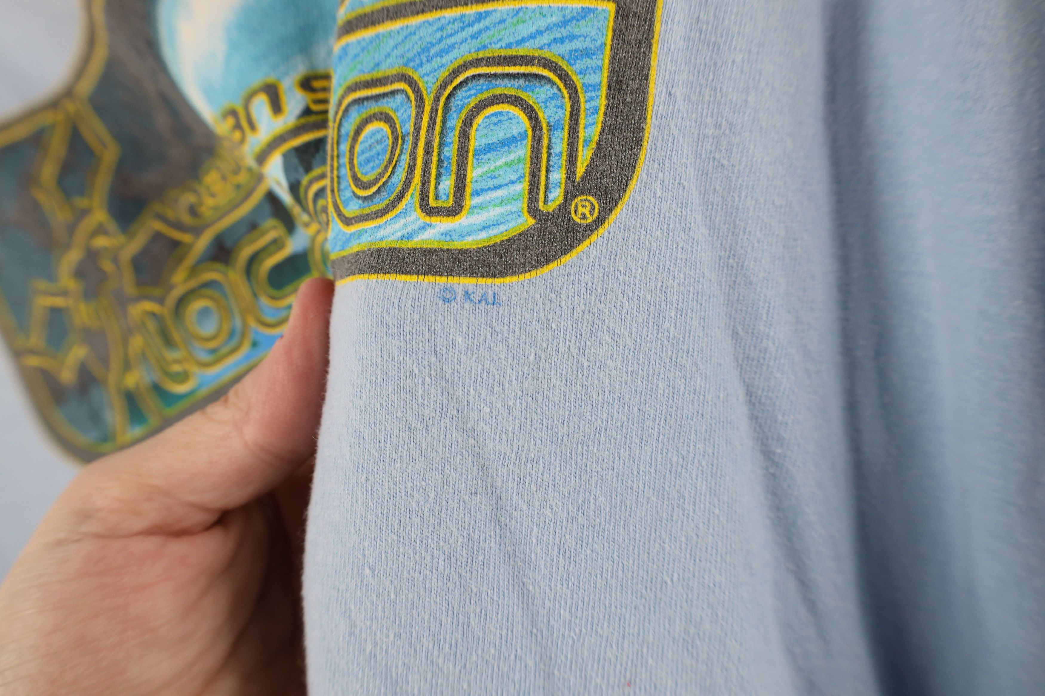 Vintage Vintage 90s Motion Hawaiian Surfboards Surfing T-Shirt Blue Size US XL / EU 56 / 4 - 11 Thumbnail