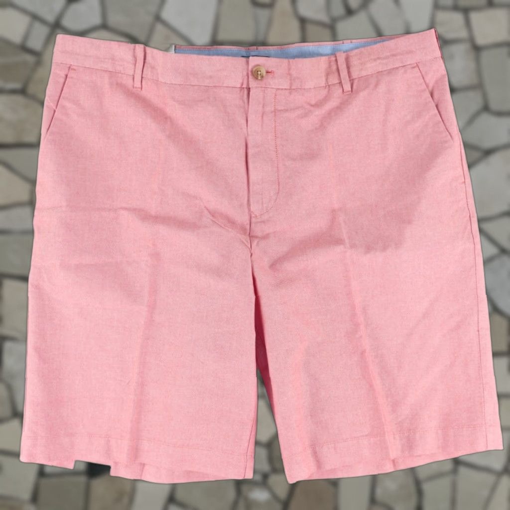 Izod Izod Newport Oxford Cotton Khaki Chino Shorts Pink Men's 40 Size US 40 / EU 56 - 1 Thumbnail