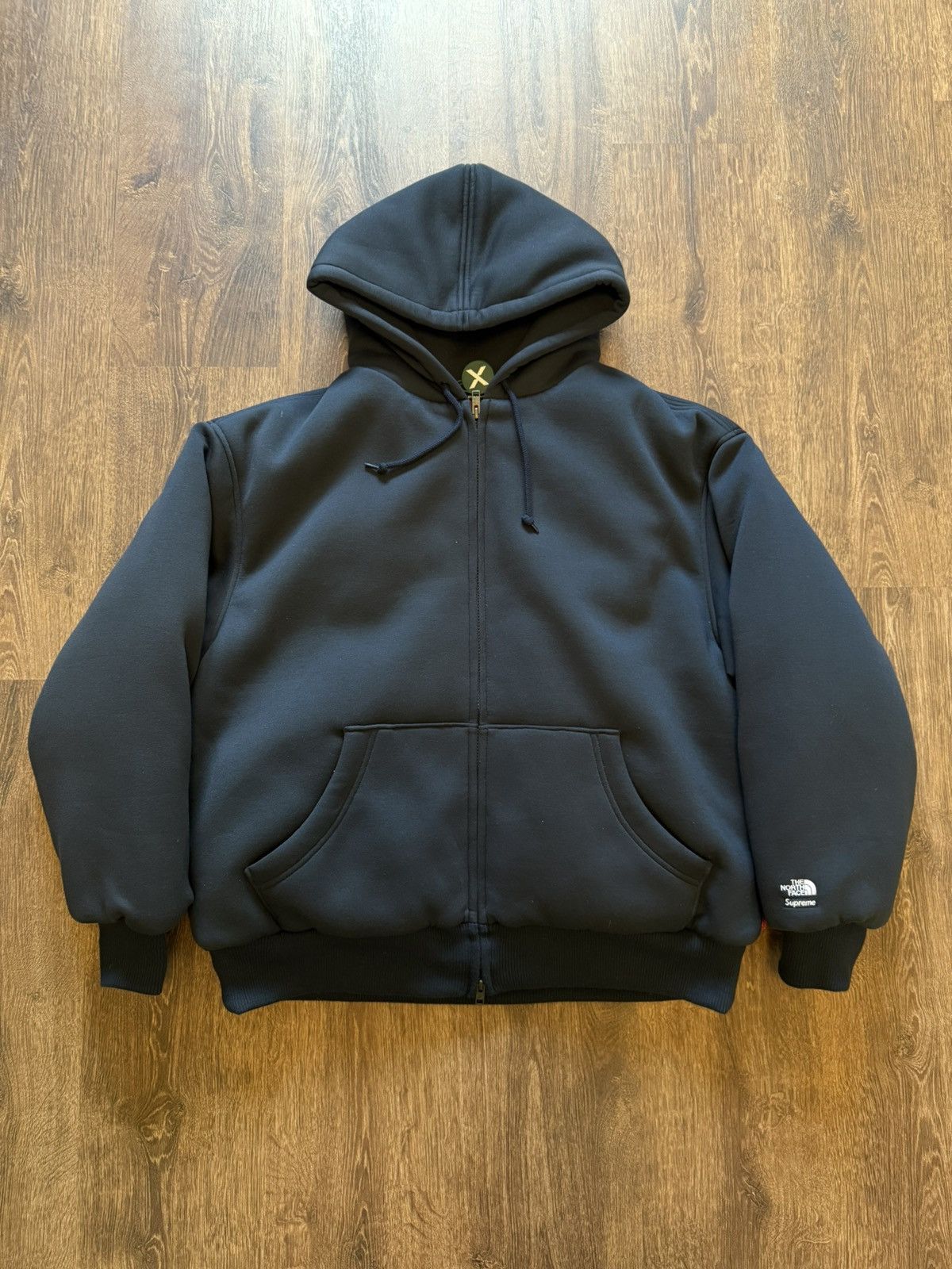 Navy North Face Vintage Hoodie Supreme/The North Face TNF Down