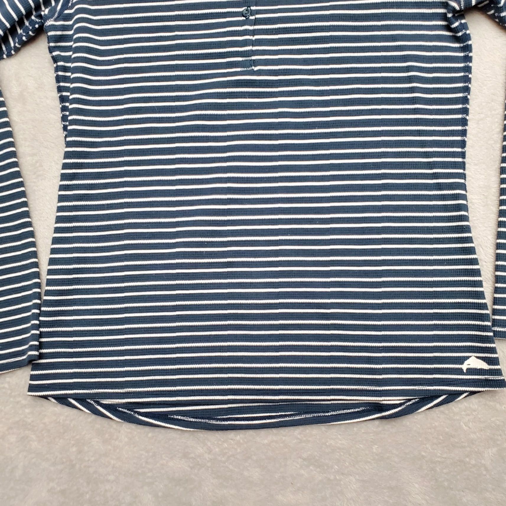 Vintage Simms Shirt Women M Blue Striped Henley Outdoors Long Sleeve Casual Fishing Size M / US 6-8 / IT 42-44 - 3 Thumbnail