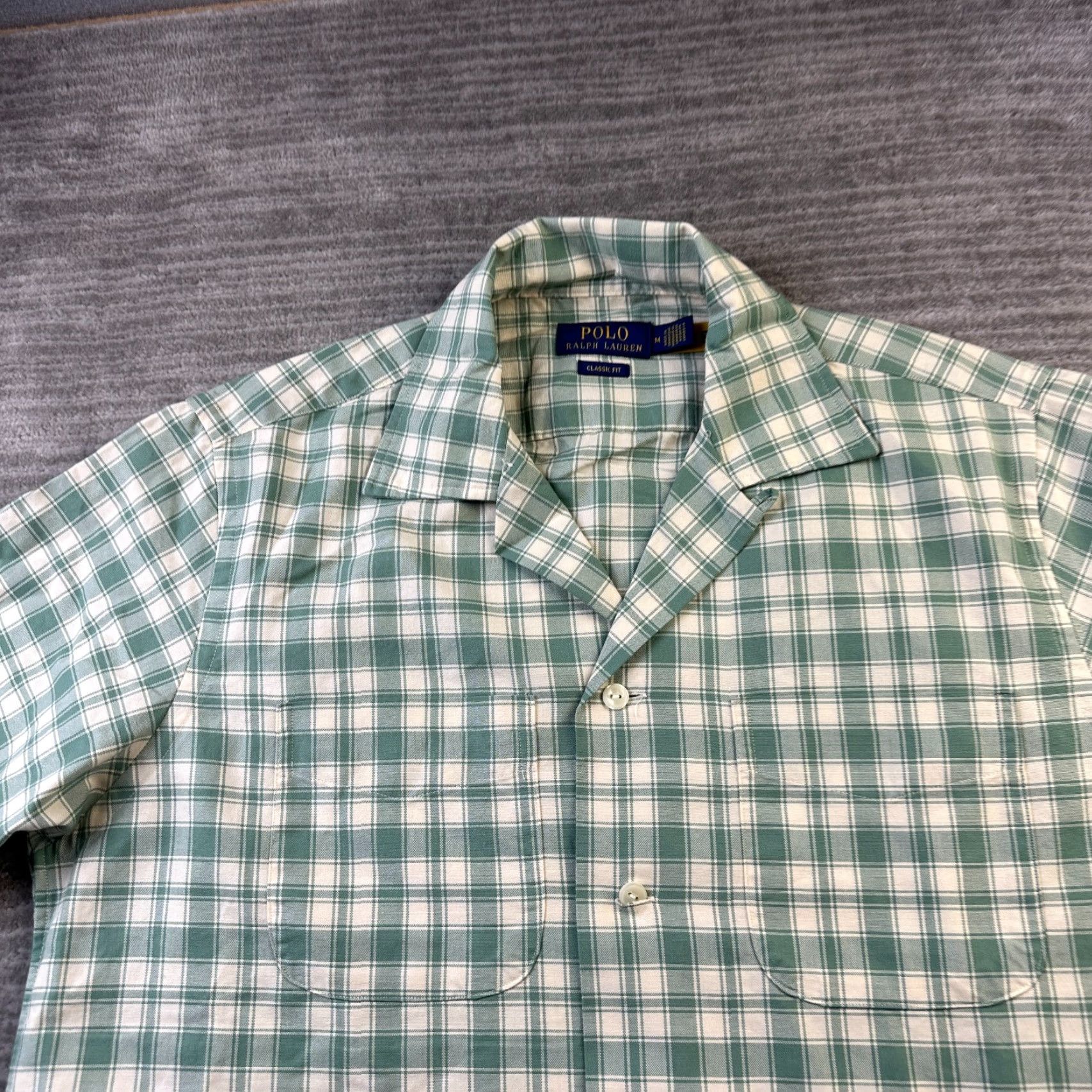 Polo Ralph Lauren Polo Ralph Lauren Shirt Mens Medium Green Plaid Button-Up Open Camp Pony Workshirt Size US M / EU 48-50 / 2 - 3 Thumbnail