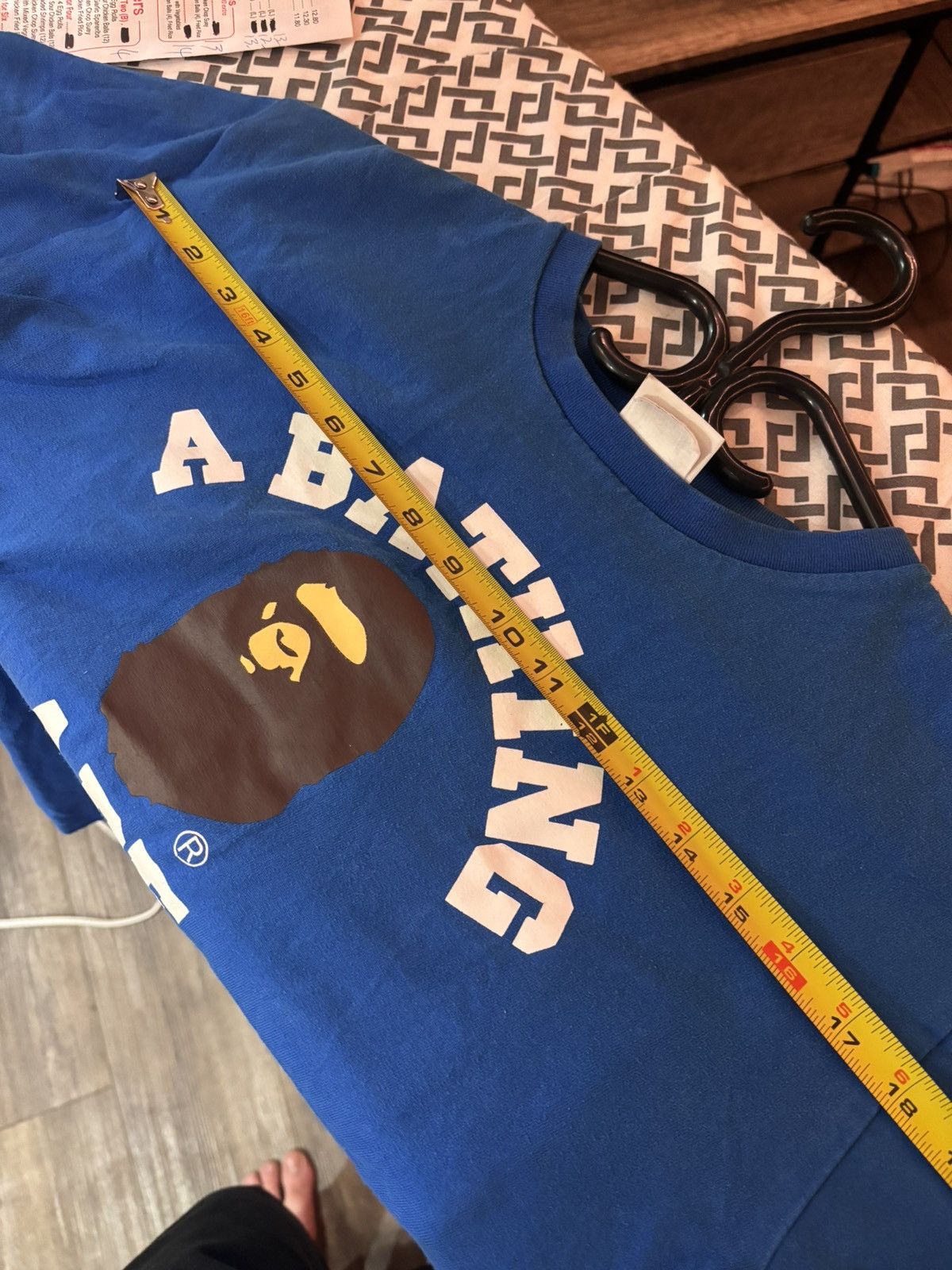 Bape A BATHING APE®️ Large College Tee (Blue) Size US L / EU 52-54 / 3 - 14 Thumbnail