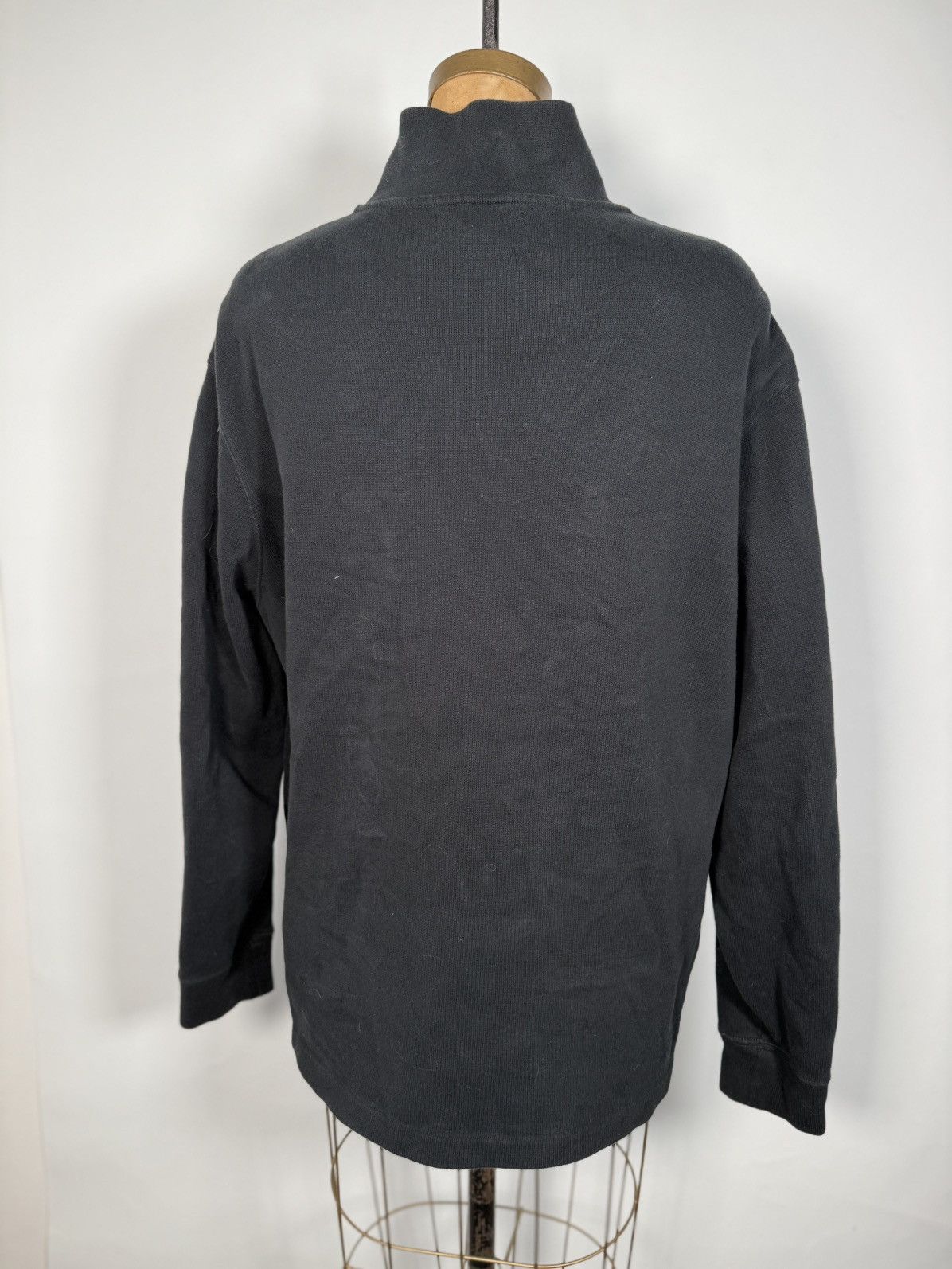 Polo Ralph Lauren Vintage Polo Ralph Lauren 1/4 Zip Navy Cotton Sweater Size US XL / EU 56 / 4 - 2 Thumbnail