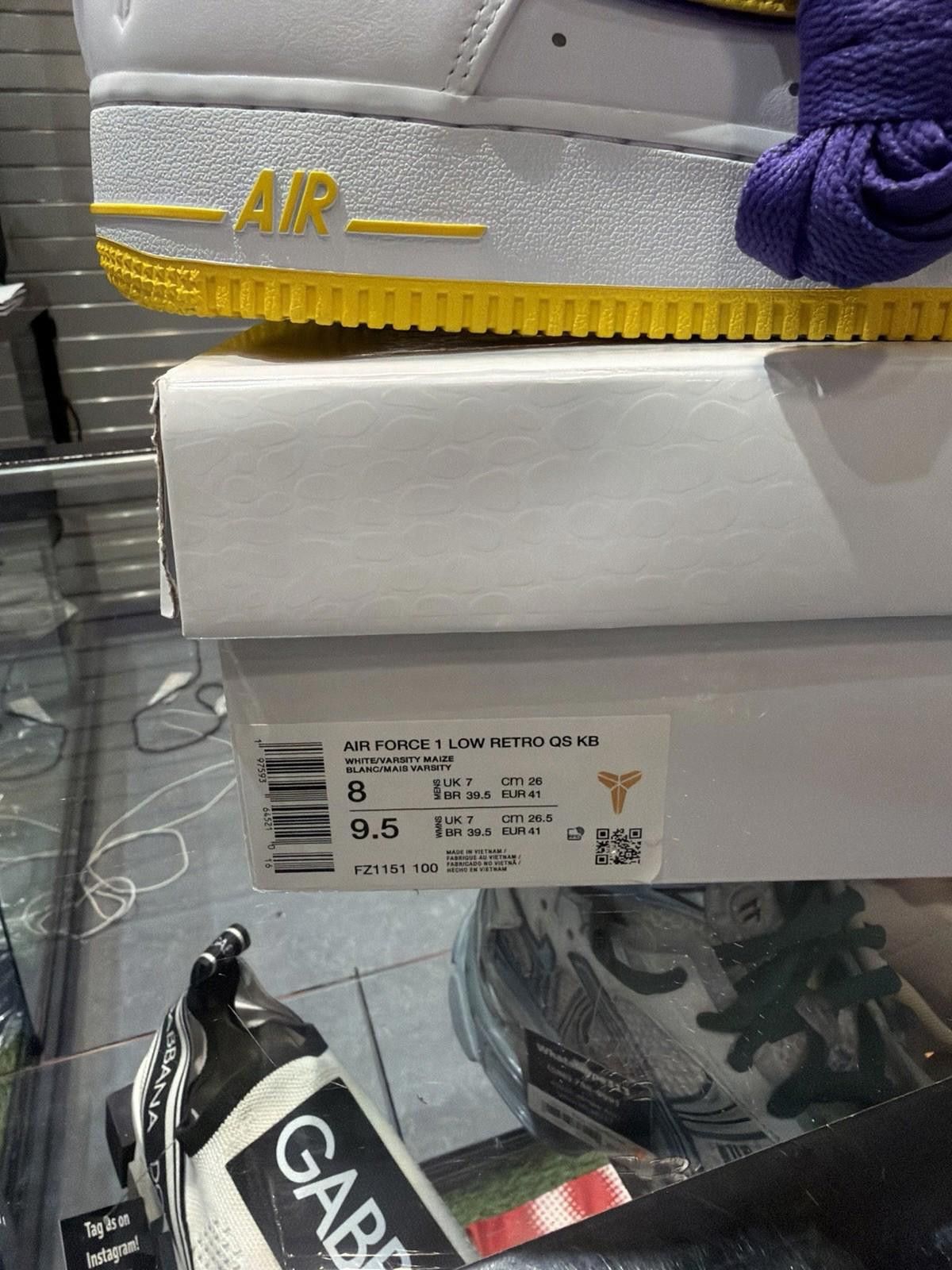 Nike Nike Air Force 1 Low Retro QS Lakers Kobe Bryant Size 8 Men Size US 8 / EU 41 - 12 Thumbnail