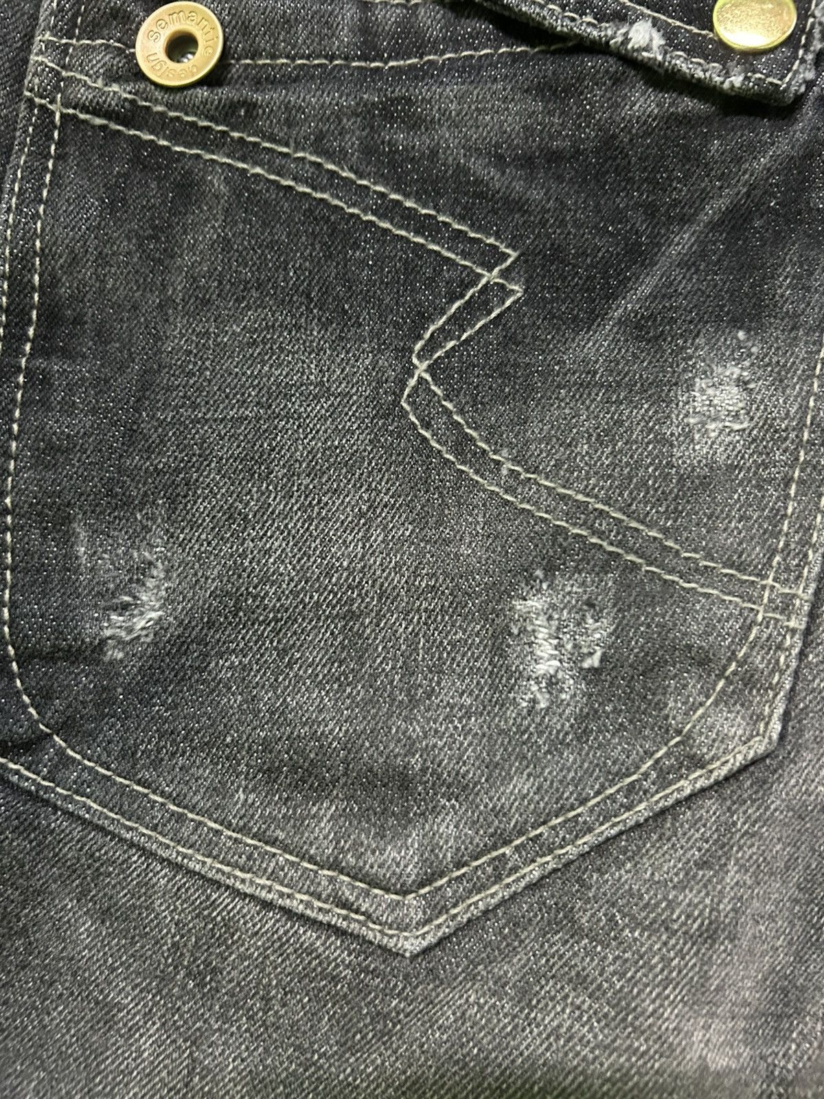 Kapital Semantic design Punk Bondage Style Denim Jeans ☠️☠️ Size US 32 / EU 48 - 6 Thumbnail