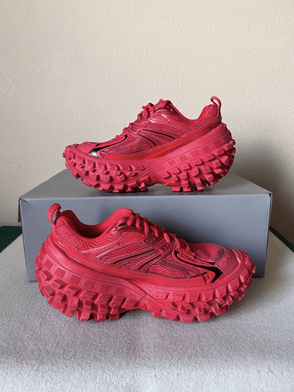 Balenciaga Balenciaga Defender Sneakers in Red Size US 8 / EU 41 - 2 Thumbnail