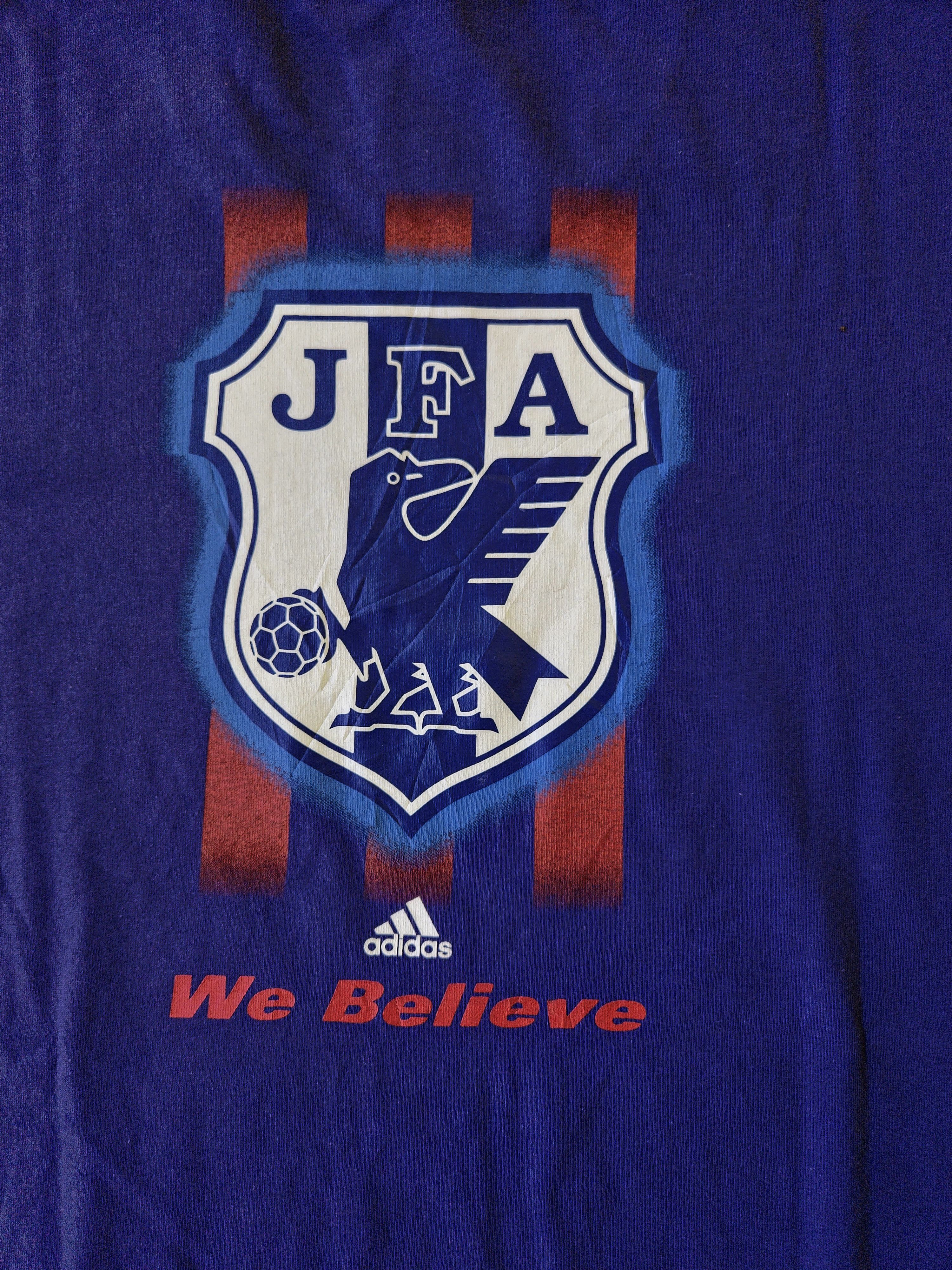Adidas × Japanese Brand × Vintage Vintage Adidas Japan T-Shirt "We Believe" 2000s Size L Size US L / EU 52-54 / 3 - 9 Thumbnail