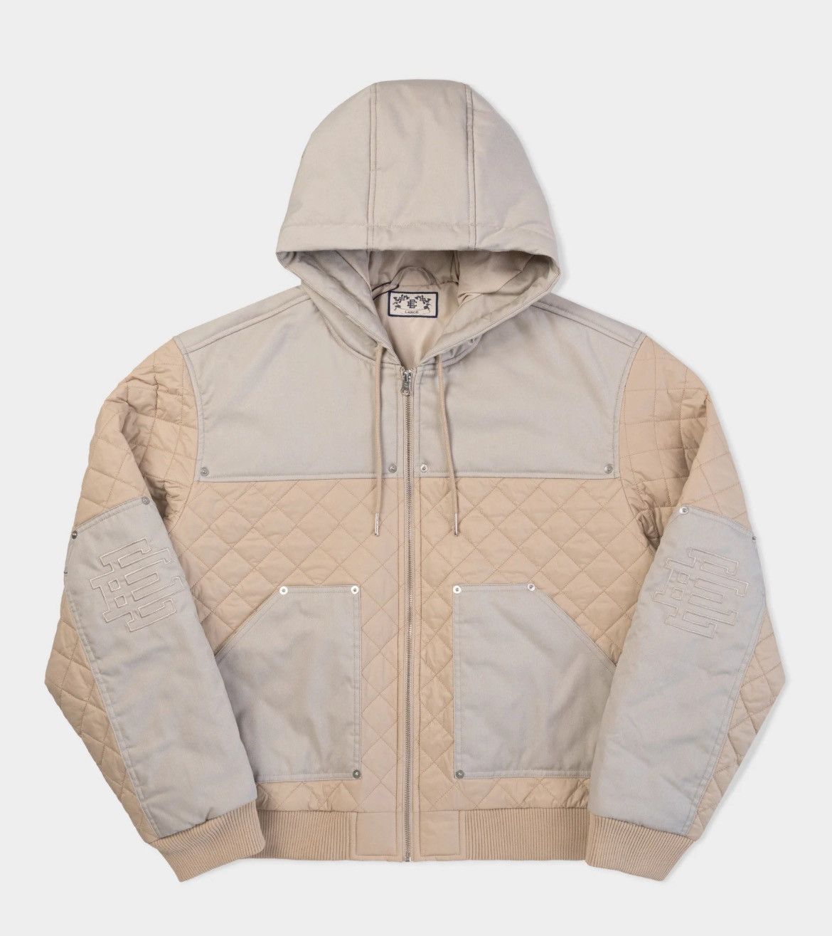 Eric Emanuel Eric Emanuel quilted ivory white bomber jacket large Size US L / EU 52-54 / 3 - 1 Thumbnail