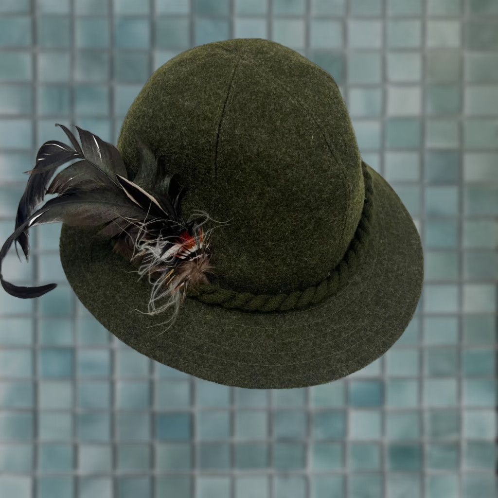 Vintage VINTAGE Resi Hammerer Wool Fedora Hat 1960s Outdoor Green Size M Fitted Bavarian Mens Size ONE SIZE - 1 Thumbnail