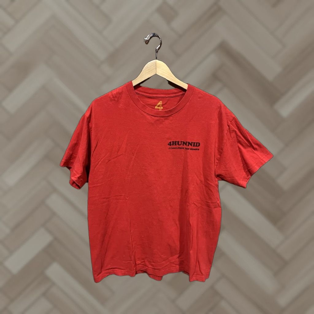 Vintage YG 4 Hunnid Mens Red Short Sleeve Bail Bonds Graphic T-shirt Size L Size US L / EU 52-54 / 3 - 1 Thumbnail