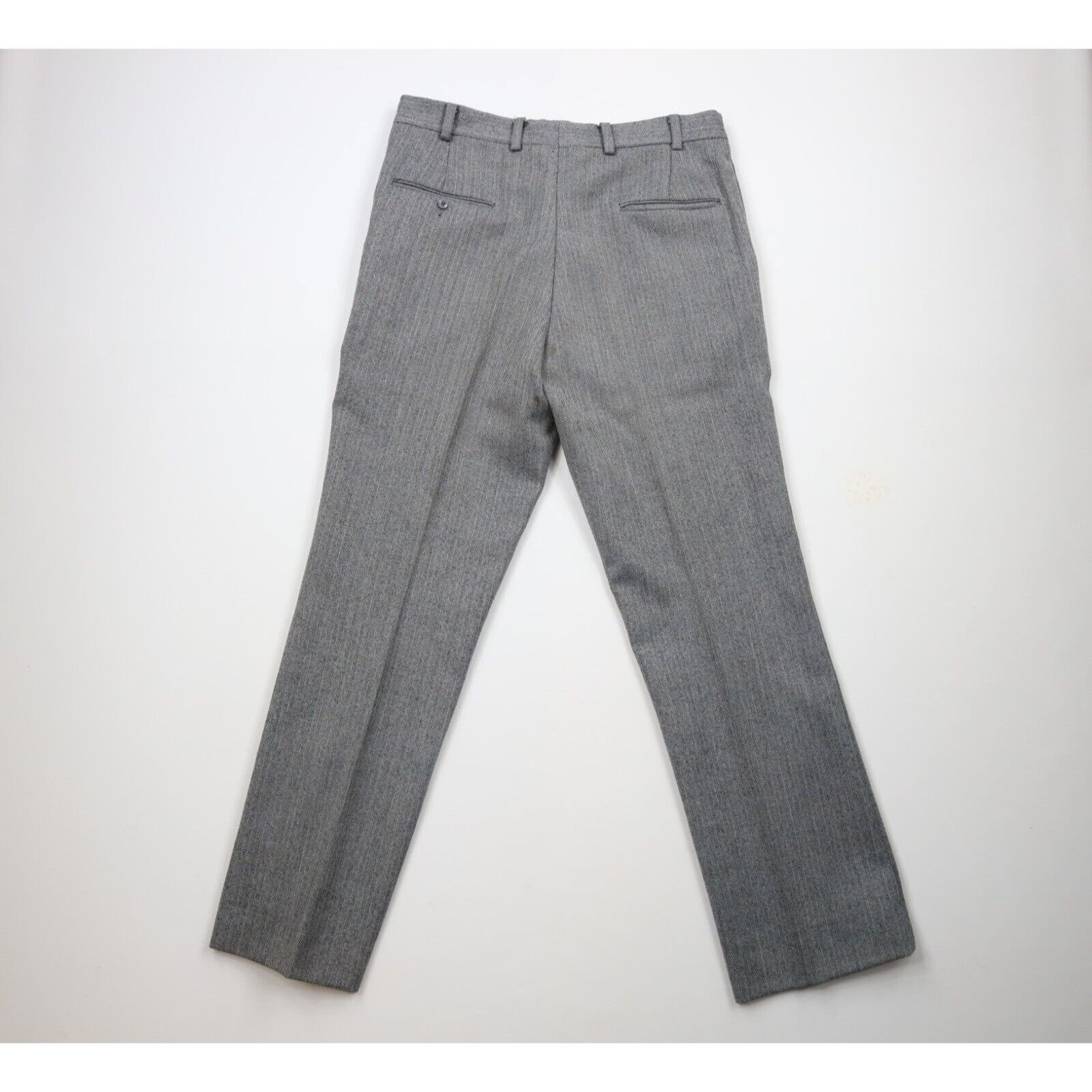 Vintage Vintaeg 70s Streetwear Wool Herringbone 3 Piece Suit Size 40L - 18 Thumbnail