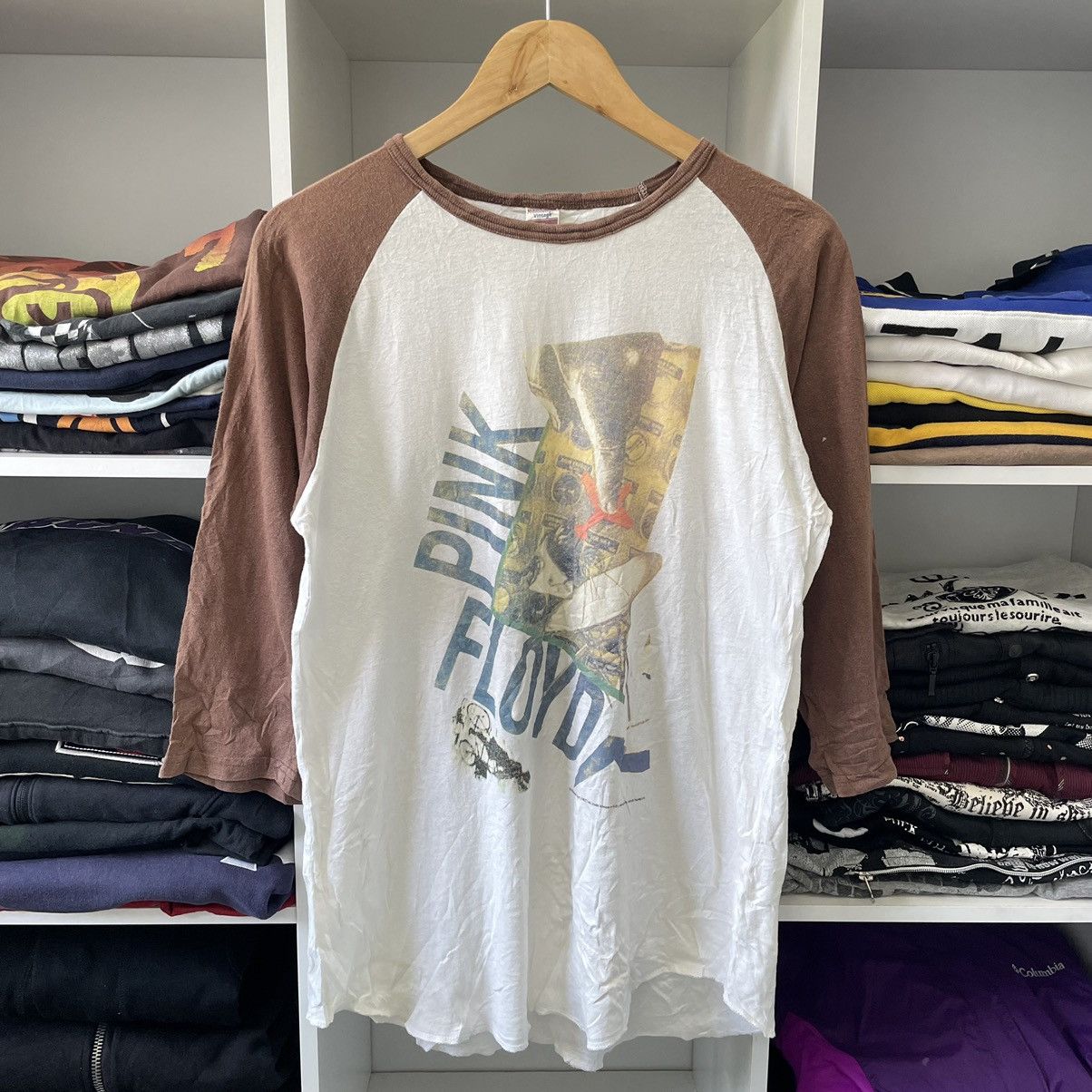 Vintage 2006 PINK FLOYD World Tour raglan 3q rock band tee