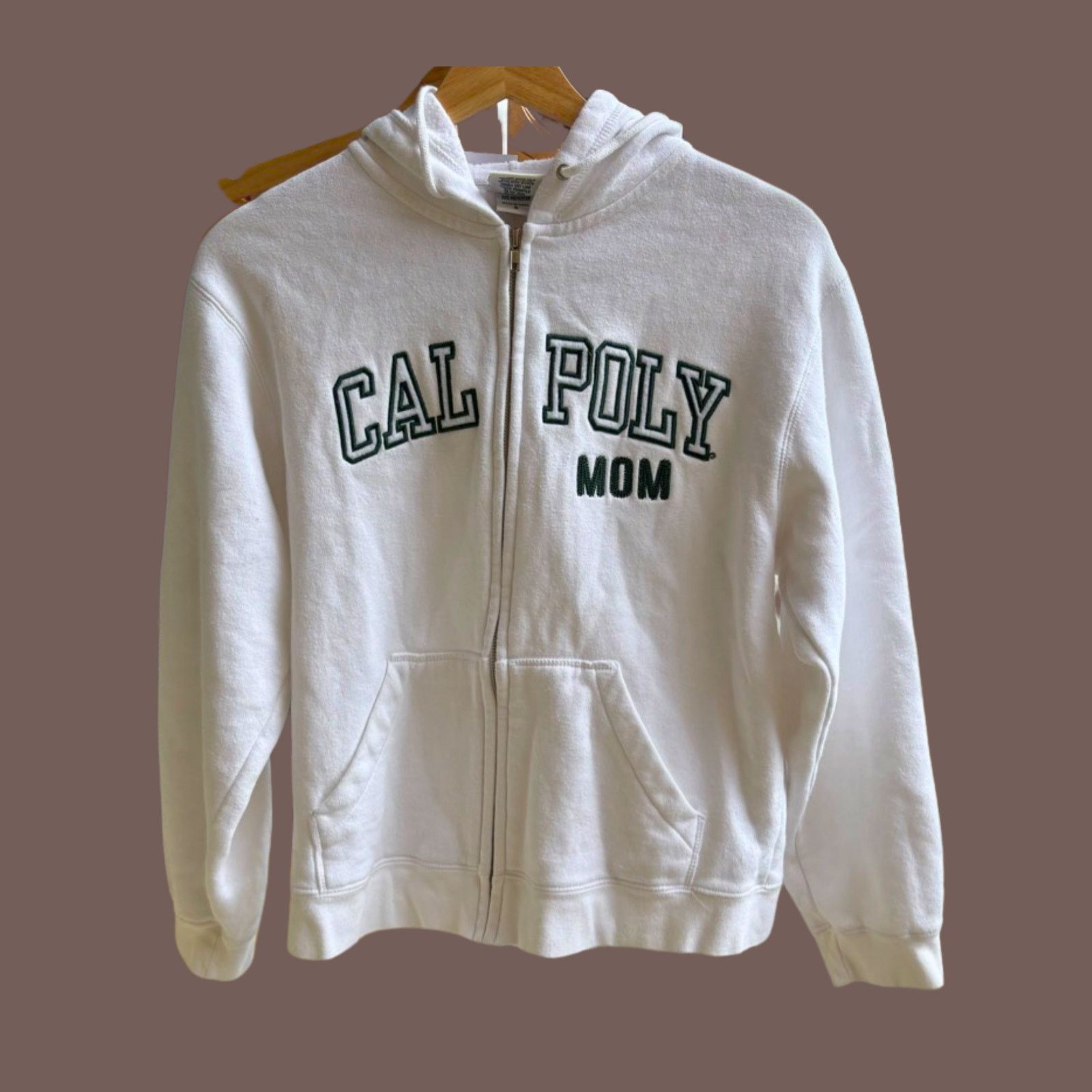 Camp David VTG Camp David White Collegiate “Cal Poly Mom” Zip Hoodie Size S / US 4 / IT 40 - 1 Thumbnail