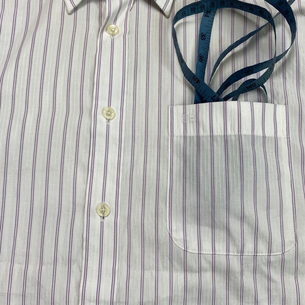 Balenciaga Vintage Balenciaga Striped long sleeve button shirt Size US L / EU 52-54 / 3 - 10 Thumbnail