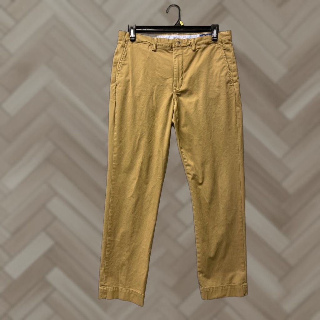 Polo Ralph Lauren Polo Ralph Lauren Mens Pants GOLDEN TAN Chino 34x32 Regular Straight Pocket Button Zip Size US S / EU 44-46 / 1 - 1 Thumbnail