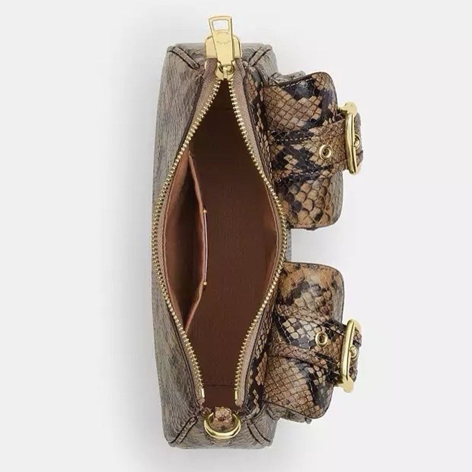 Coach NWT Coach Ashton Bag Snake Leather CCE38 Mushroom Multi Size ONE SIZE - 12 Thumbnail