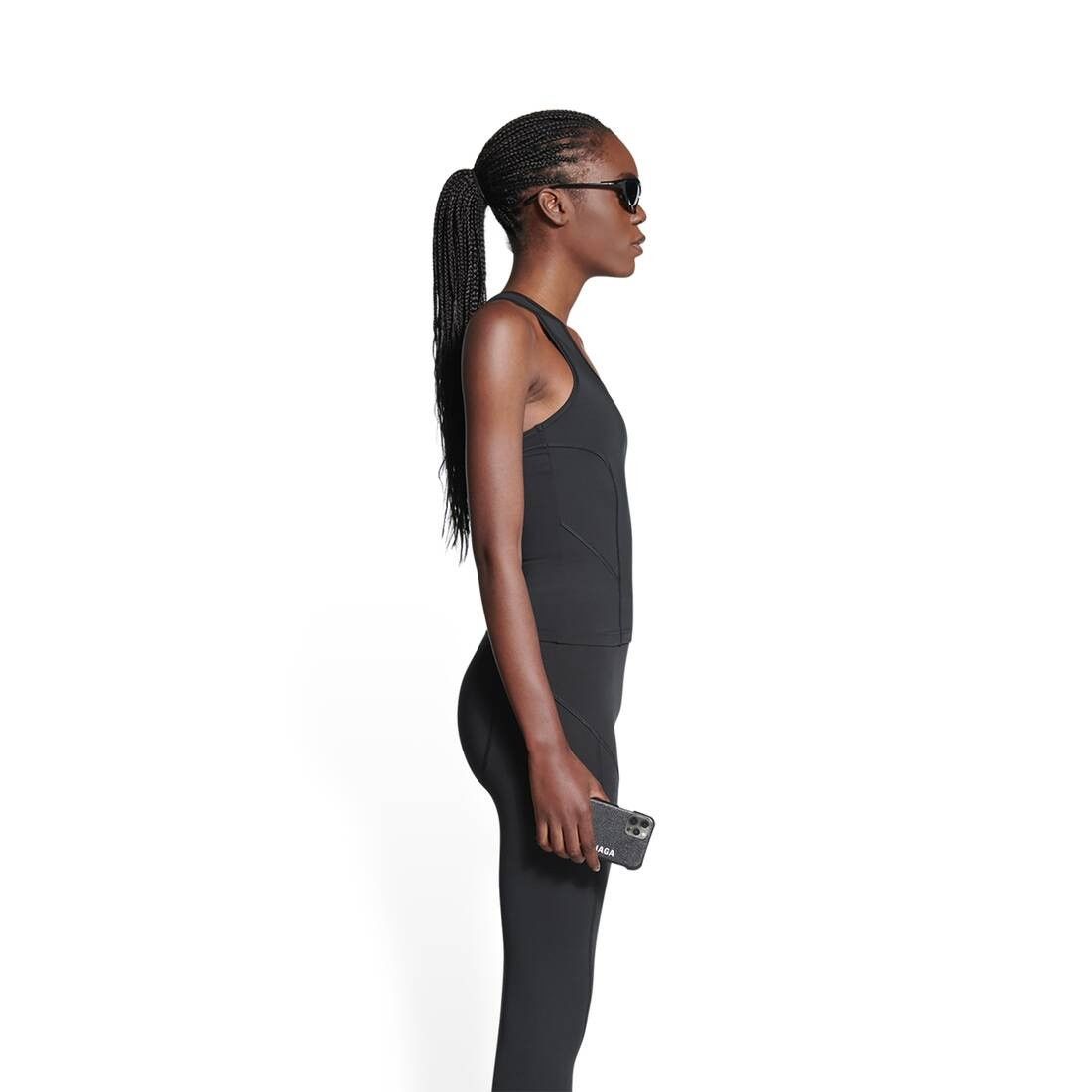Balenciaga o1bcso1str0425 3B Sports Icon Athletic Tank Top in Black Size S / US 4 / IT 40 - 3 Thumbnail