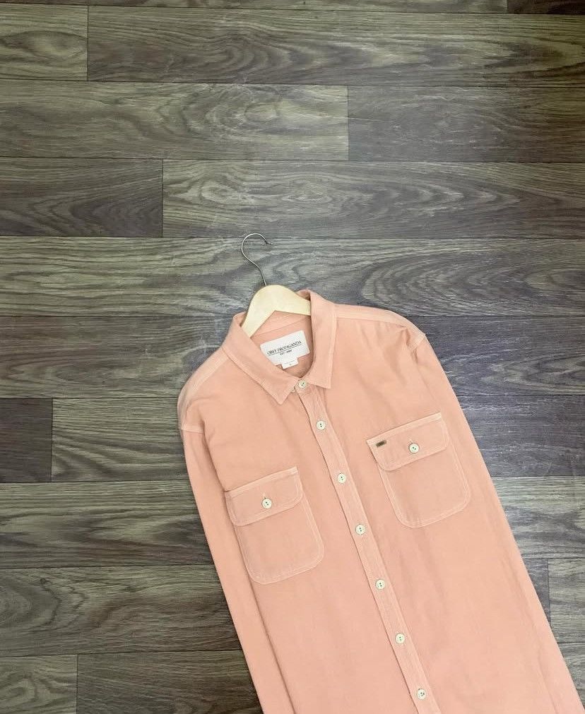 Obey Mens Shirt OBEY PROPAGANDA Cotton Vintage Long Sleeve Size US M / EU 48-50 / 2 - 1 Thumbnail