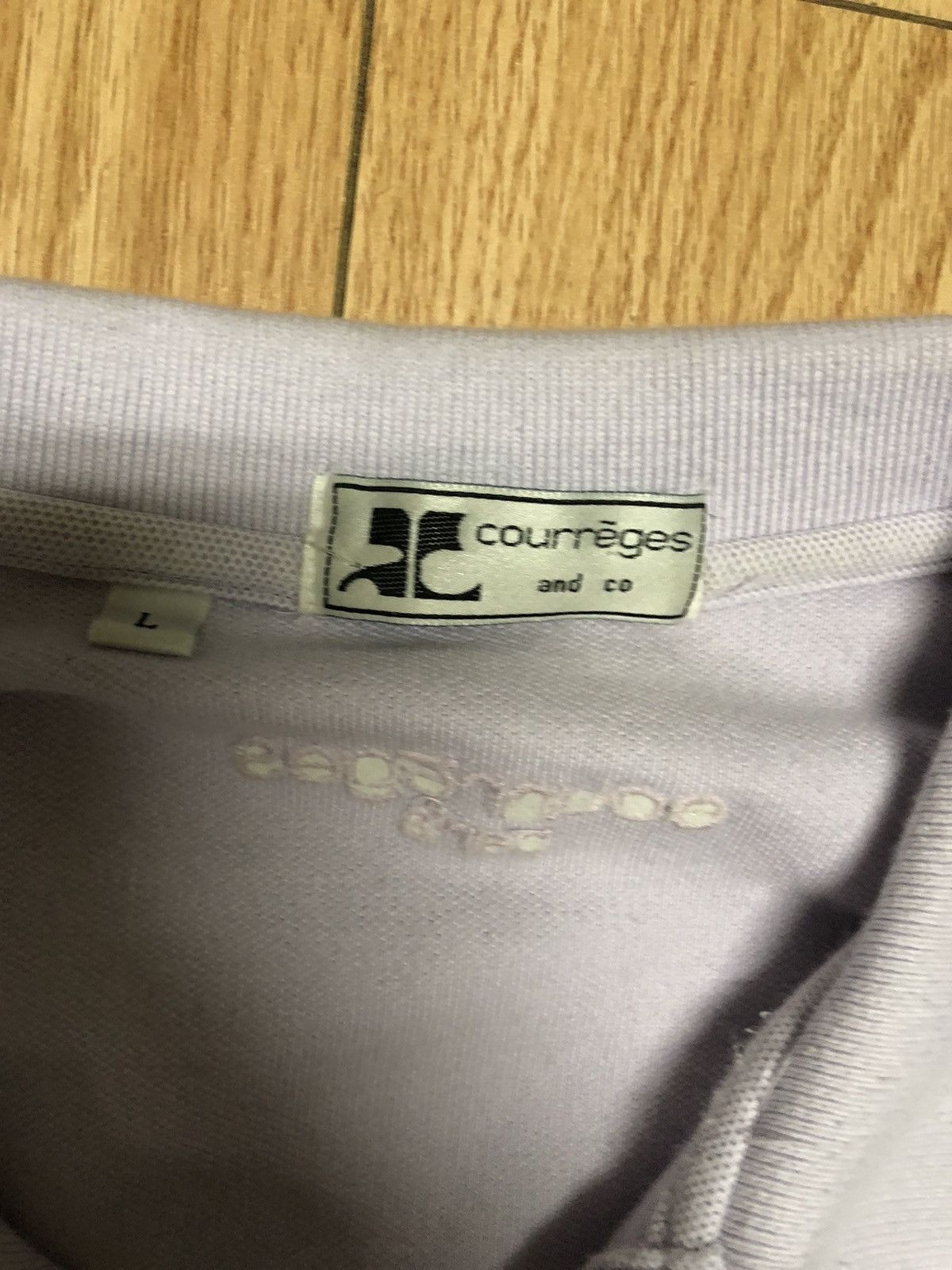 Andre Courreges × Courreges × Vintage Vintage Courreges Paris Big Spell Out polo slim large Size US M / EU 48-50 / 2 - 5 Thumbnail