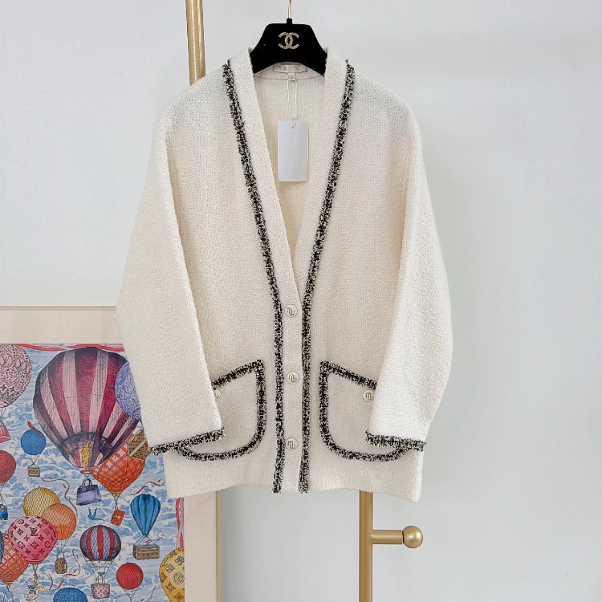 Maje Maje White Cardigan 36 8594 Size S / US 4 / IT 40 - 1 Thumbnail