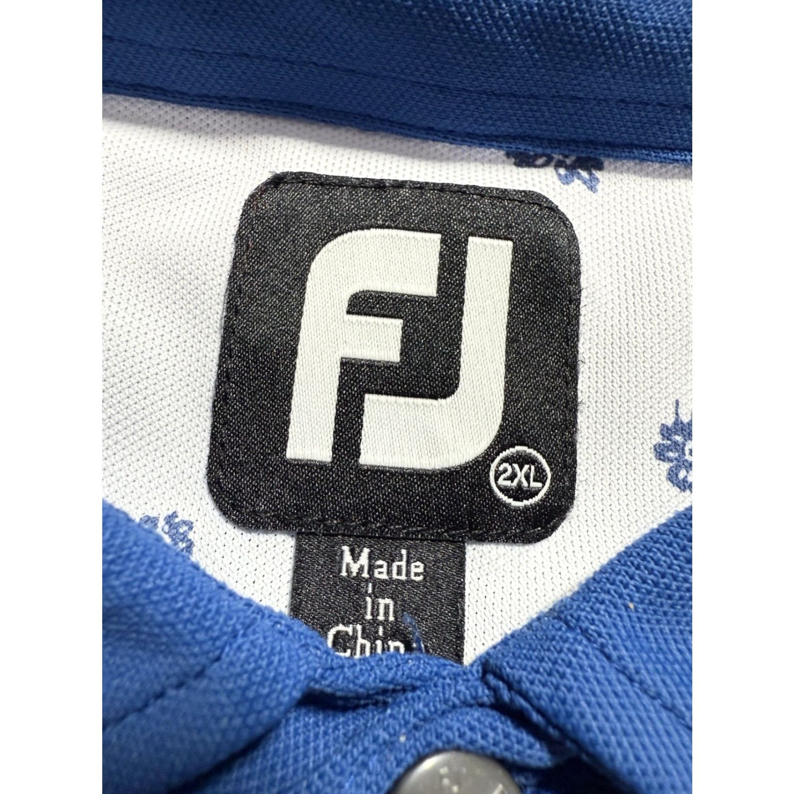 Footjoy FootJoy Polo Shirt 2XL White Floral Short Sleeve Stretch Pique Golf Men’s Regular Logo Size US XXL / EU 58 / 5 - 3 Thumbnail