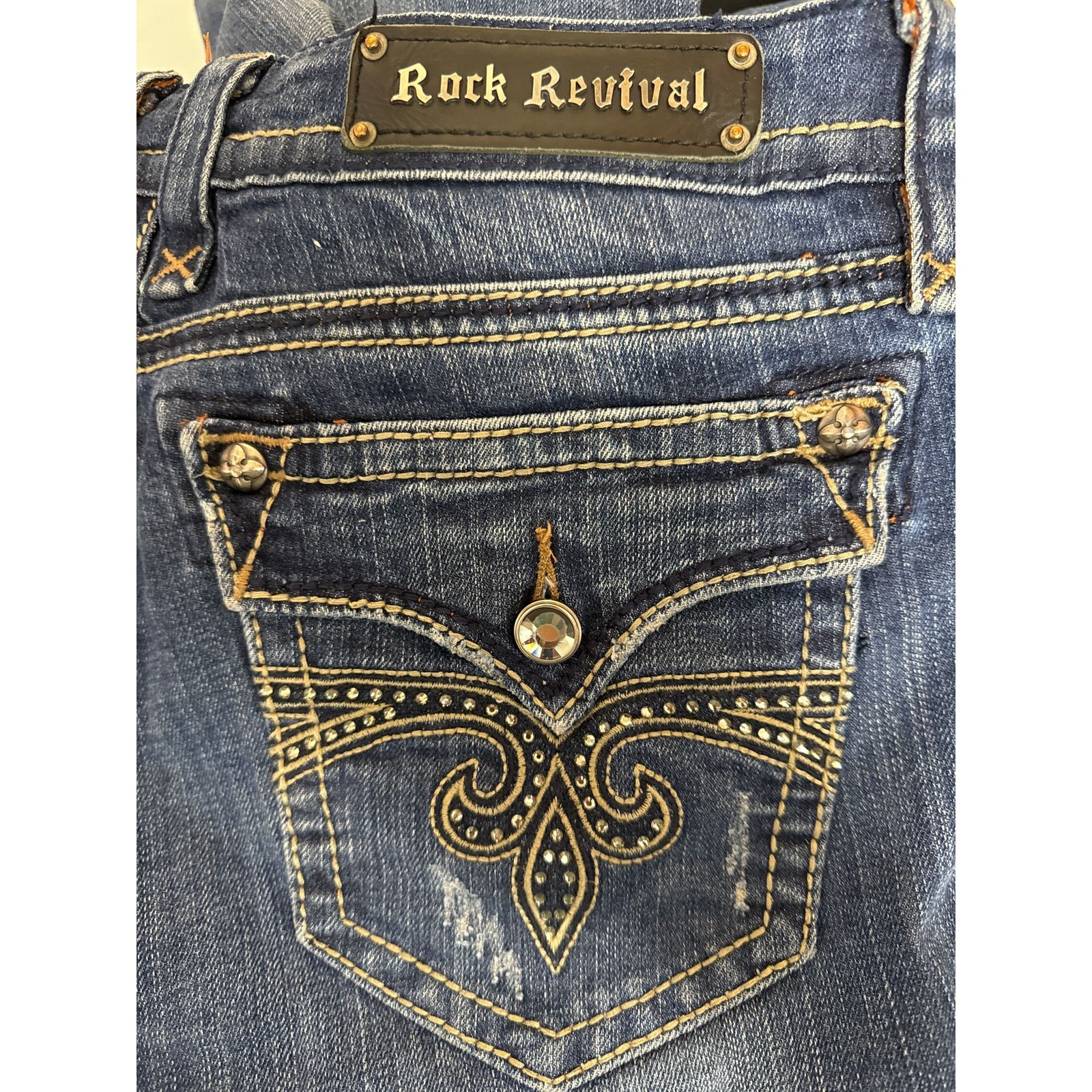 Rock Revival Rock Revival Sora Boot Size 31 Flap Pocket Jeans Excellent Size 31" - 3 Thumbnail