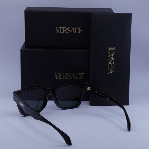 Versace Versace VE4486 GB1/87 Sunglasses Black Square Frame Size ONE SIZE - 10 Thumbnail