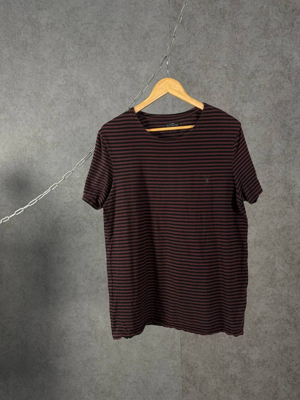 Allsaints Allsaints vintage designer logo striped tee Size US L / EU 52-54 / 3 - 1 Thumbnail