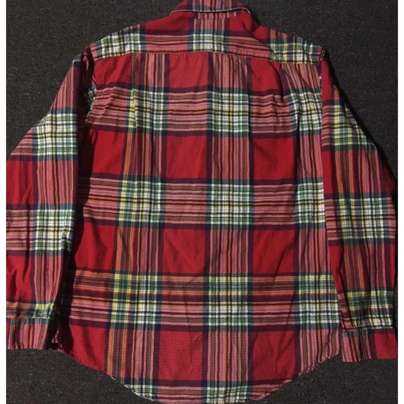 Polo Ralph Lauren VINTAGE Polo Ralph Lauren Shirt XL Red Flannel Patchwork Button-Up Cowboy Army Epaulette 90s 80s Mens Size US XL / EU 56 / 4 - 2 Thumbnail