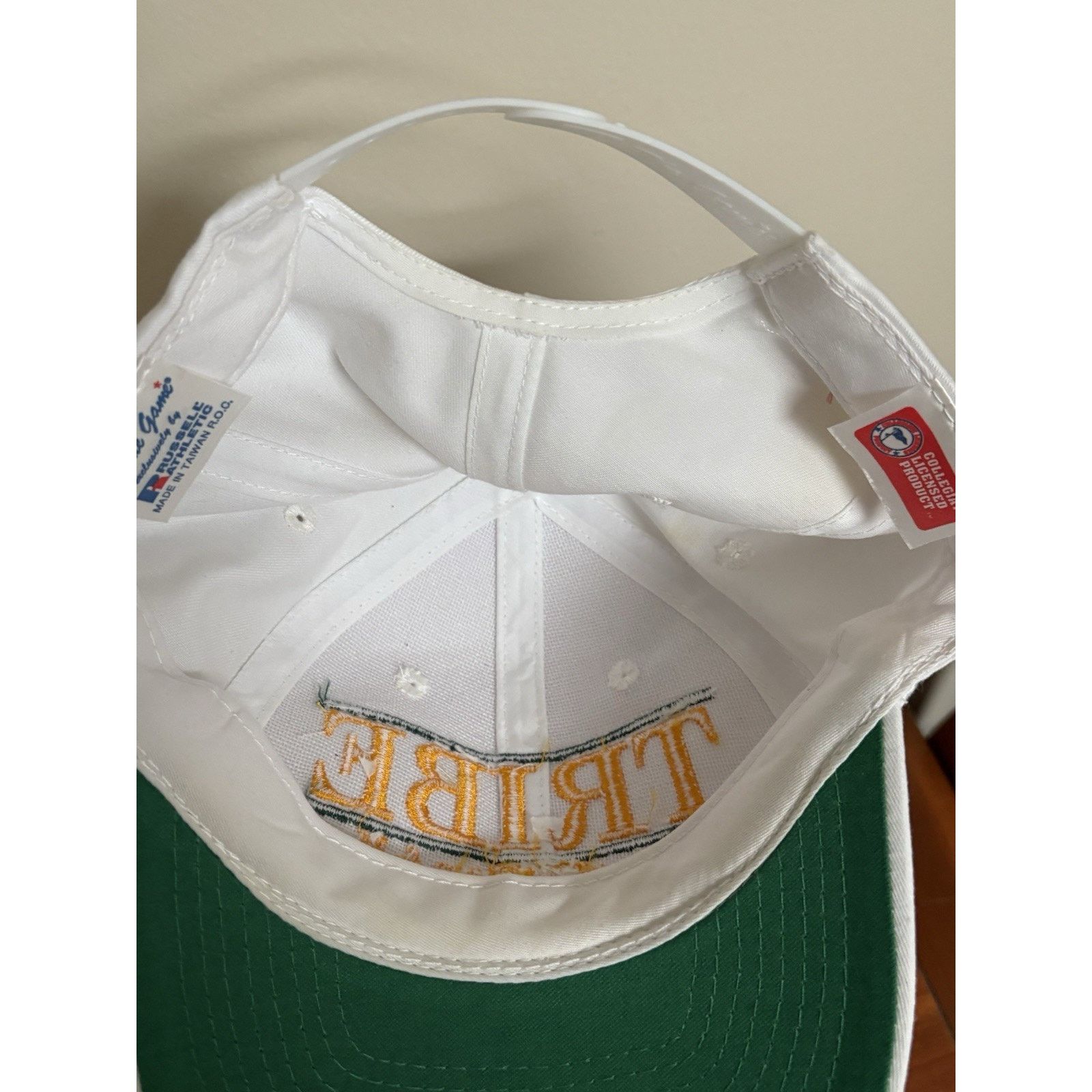 The Game VTG William Mary Tribe Split Bar SnapBack Hat College White Size ONE SIZE - 6 Thumbnail