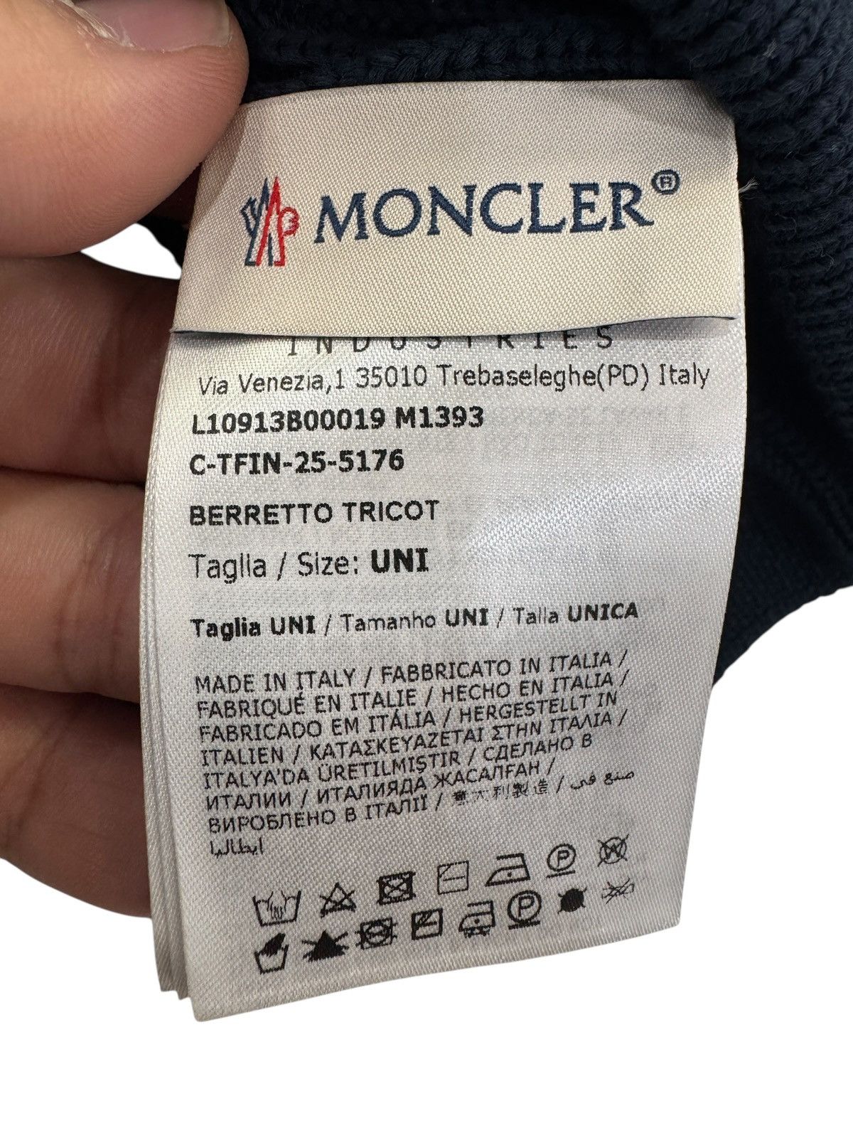 Moncler Moncler White Navy Blue Beanie Size ONE SIZE - 5 Thumbnail