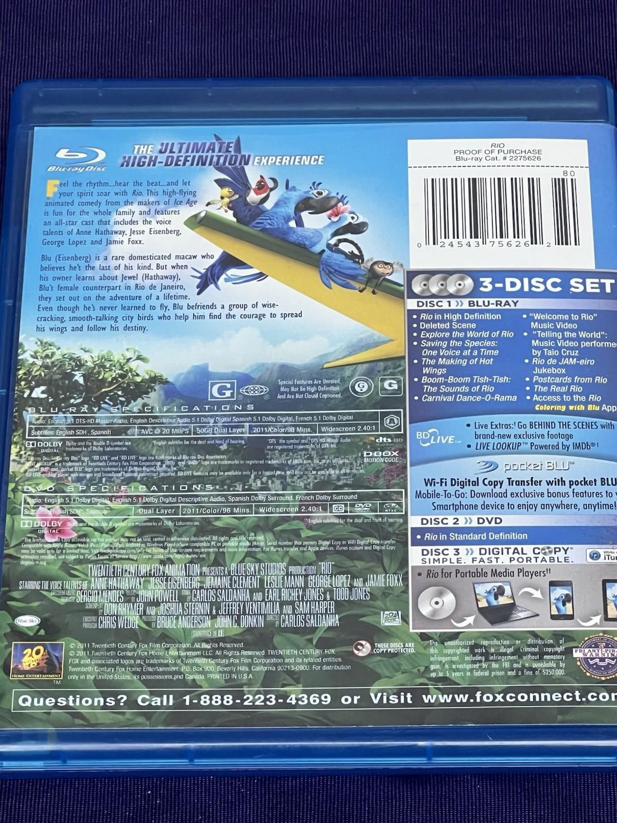 Other RIO Blu-Ray & DVD Ships Same Day With Tracking Size ONE SIZE - 12 Thumbnail