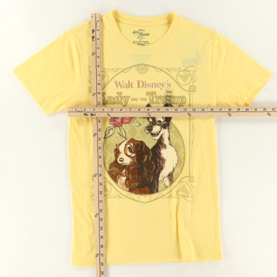 Disney Disney Shirt Yellow Men's S Lady and the Tramp Solid T-Shirt Size US S / EU 44-46 / 1 - 3 Thumbnail