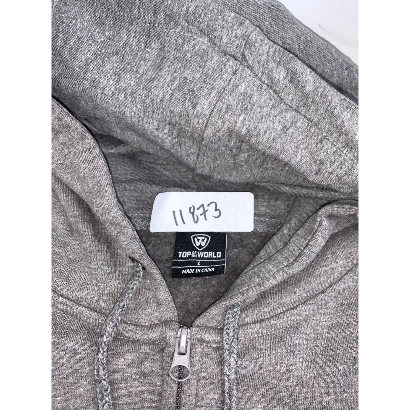 Top Of The World Top of the World Jacket Mens L Gray Full Zip Hooded College Sports University All Seasons Size US L / EU 52-54 / 3 - 2 Thumbnail