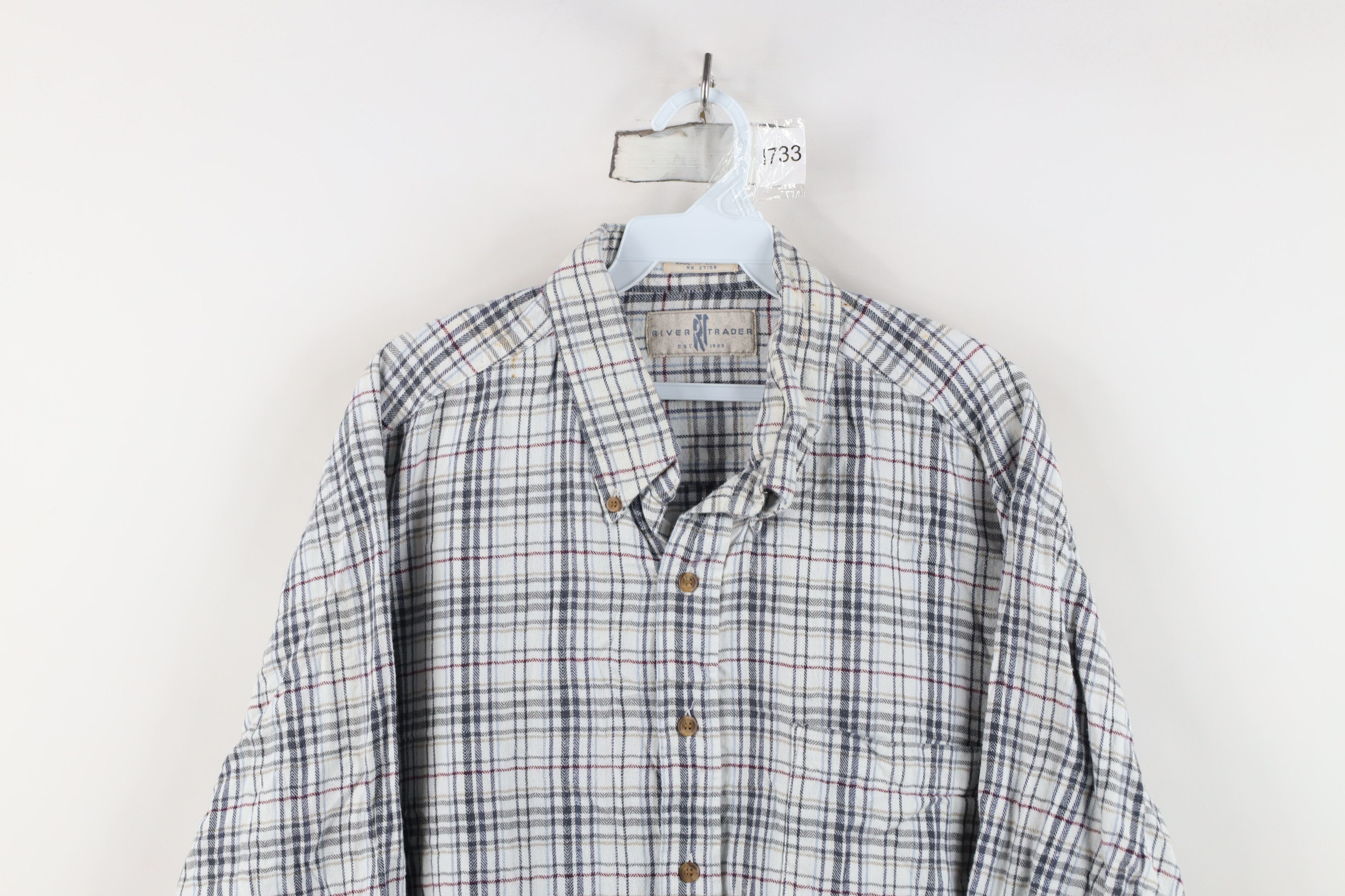 Vintage Vintage 90s Streetwear Flannel Collared Button Down Shirt Size US XL / EU 56 / 4 - 2 Thumbnail