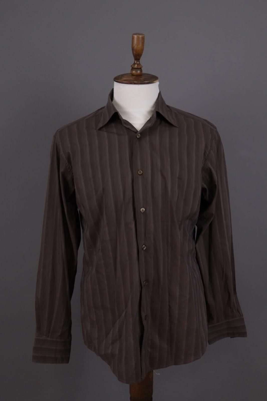 Ermenegildo Zegna Zegna Brown City Button Down Shirt Size 42 / 16 1/2 Size US M / EU 48-50 / 2 - 1 Thumbnail
