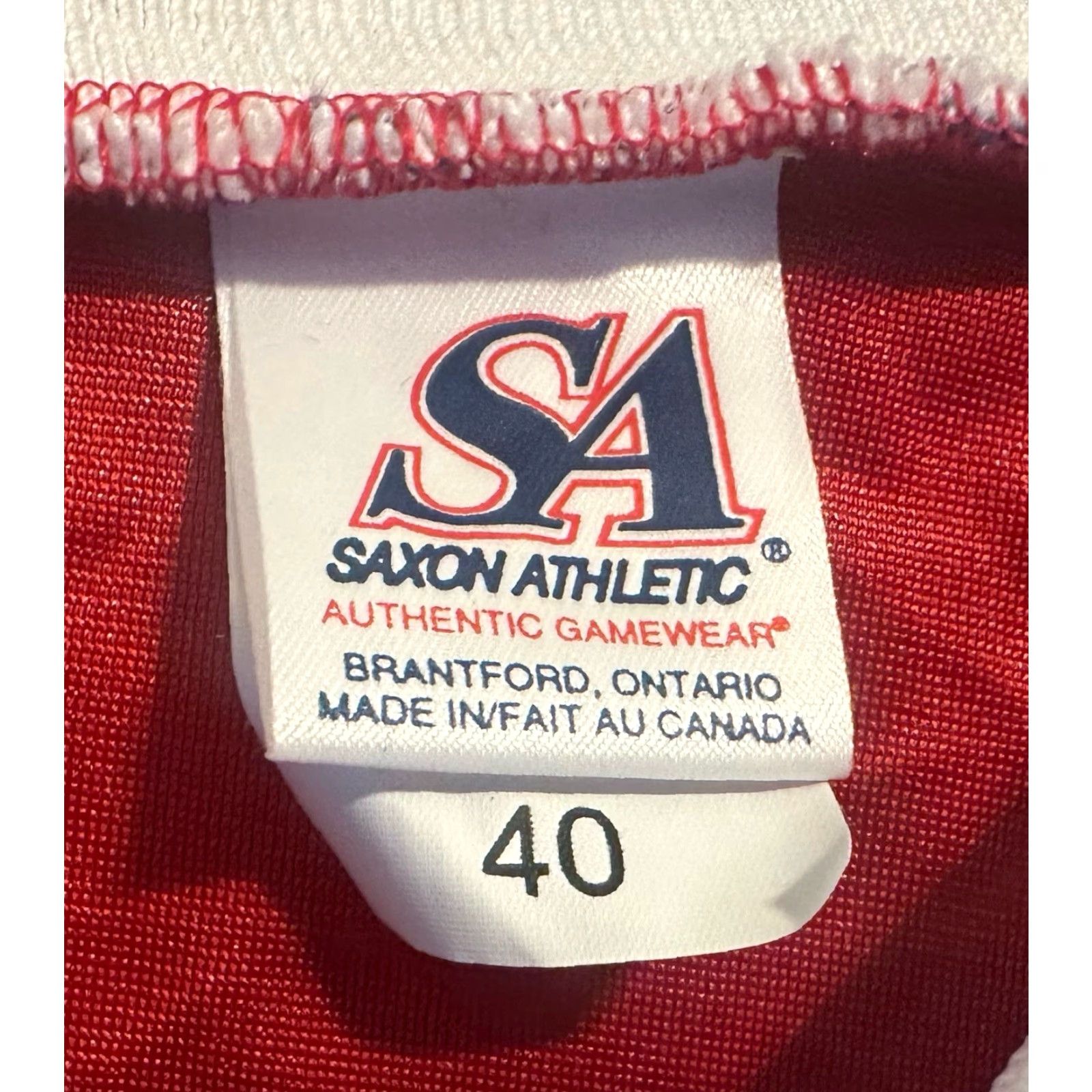 Vintage VINTAGE Saxon Dazzle Basketball Jersey Mens M NOS NWOT 90s Canada Red Nike? Size US M / EU 48-50 / 2 - 2 Thumbnail