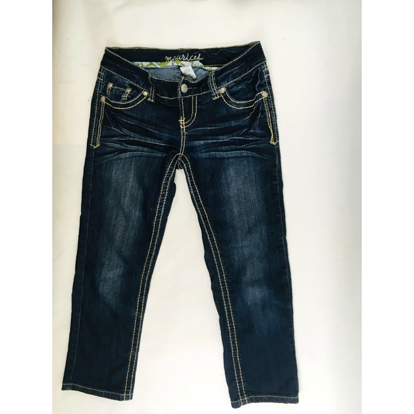 Vintage Maurices Jeans Women's Size 28 Dark Wash Denim Straight Leg Medium Rise Pants Shirt? Size 28" / US 6 / IT 42 - 2 Thumbnail