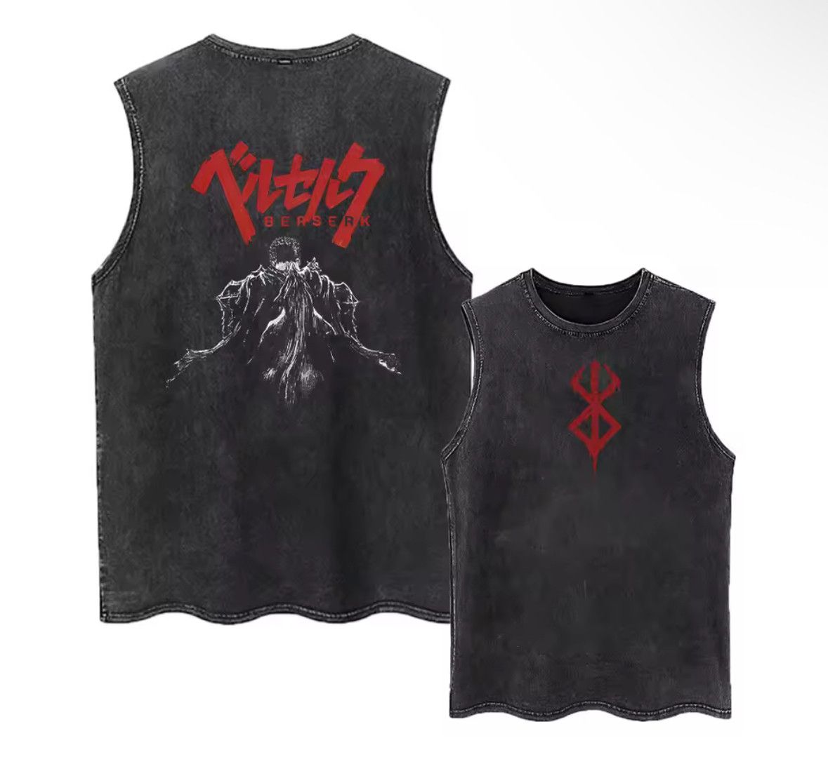 Japanese Brand Y2K Vintage Punk Berserk Anime Washed Tank Top T-Shirt Size US XXL / EU 58 / 5 - 1 Thumbnail