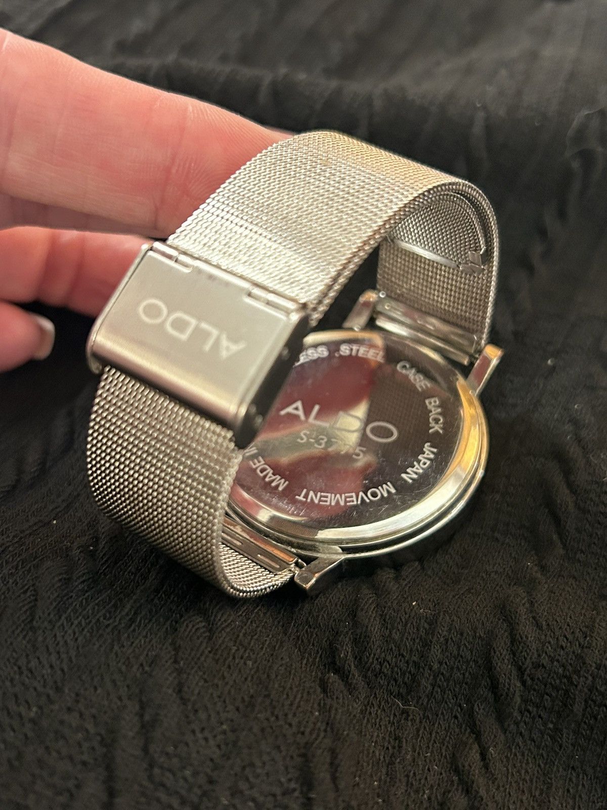 Aldo × Vintage Vintage ALDO UNISEX S-3775 Silver Mesh Metal Band Watch Size ONE SIZE - 2 Thumbnail