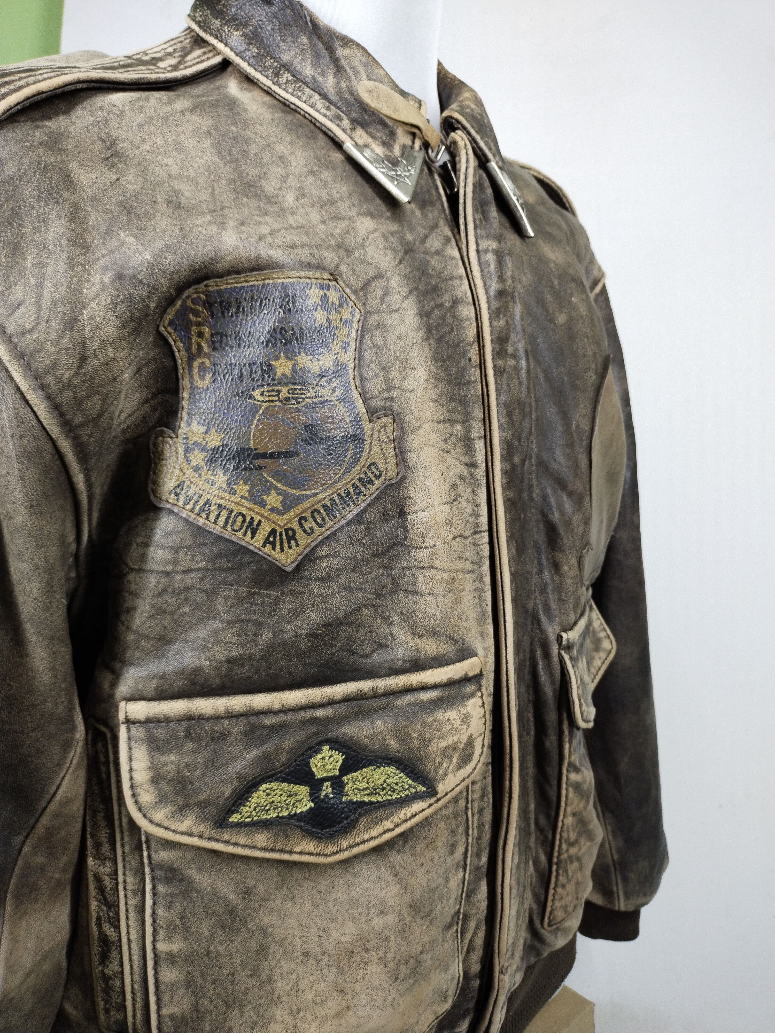 Leather Vtg Aviation Type A-2 Aviation Air Command Leather Jacket Size US M / EU 48-50 / 2 - 3 Thumbnail