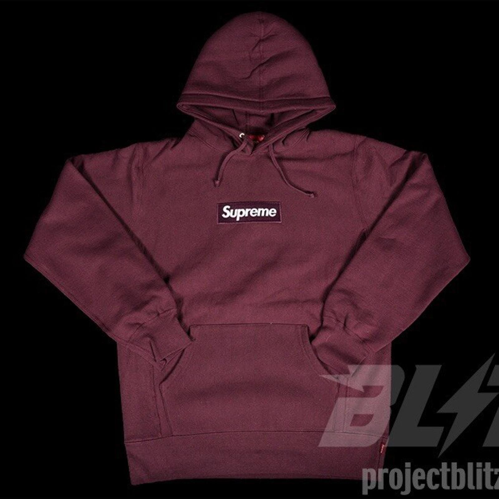 Supreme Supreme Motion Logo Hooded Sweatshirt Burgundy Size